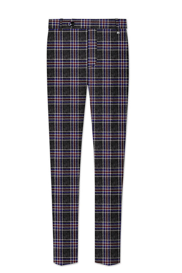 Tuatara Gray Multicolour Plaid Tweed Pant