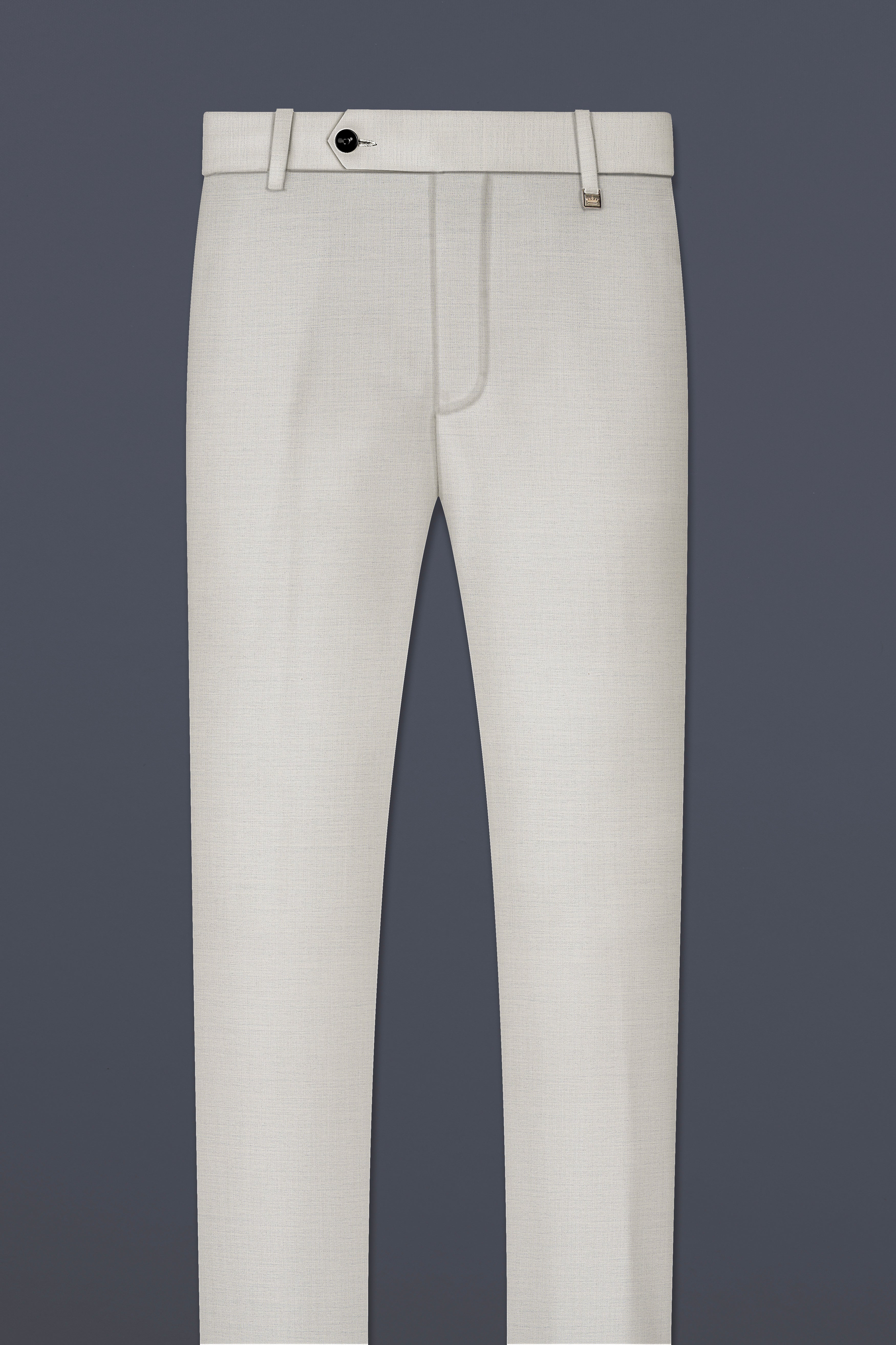 Moon Mist Gray Solid Wool Blend Pant