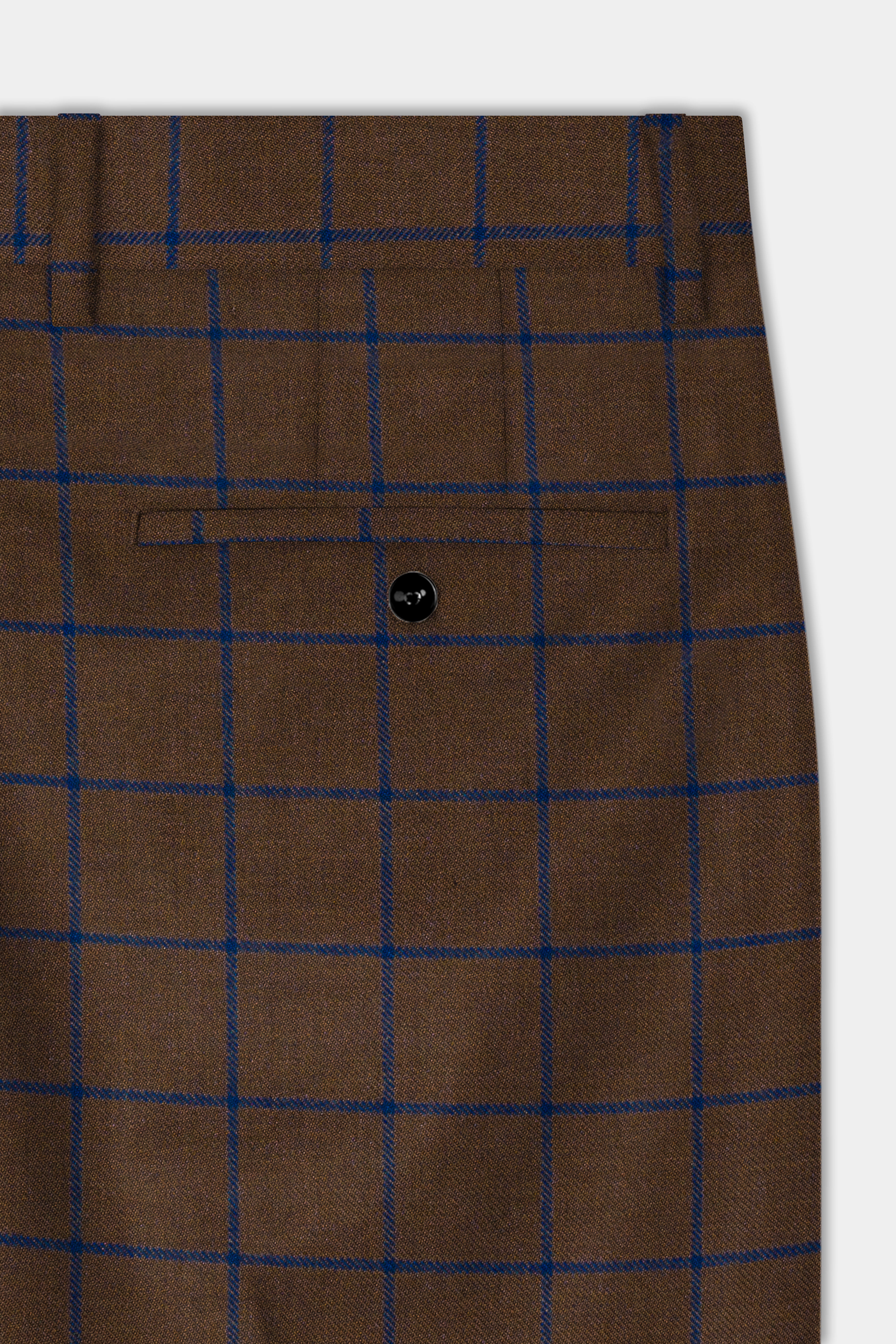 Bistre Brown with Catalina Blue Windowpane Pant