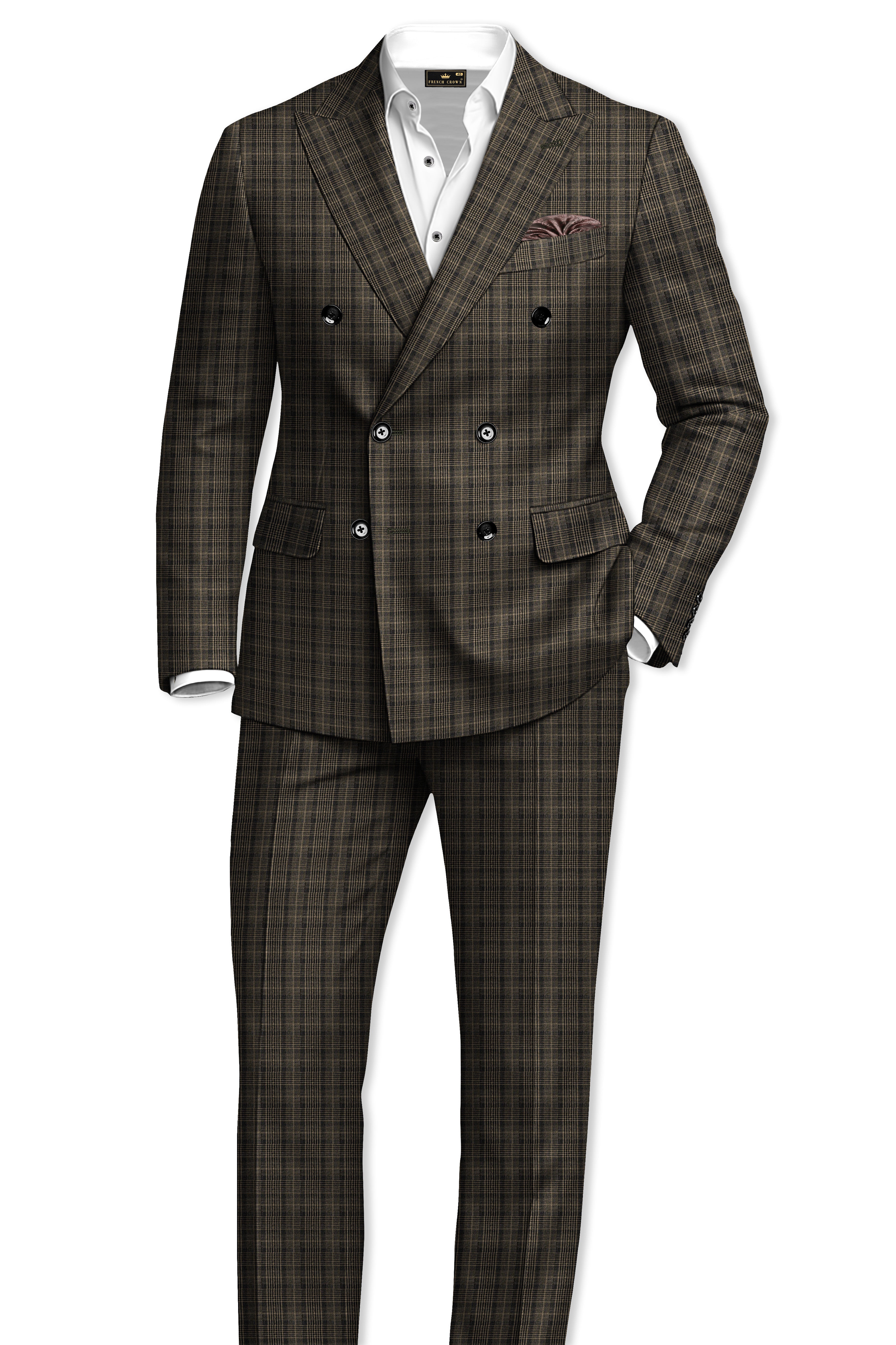 Walnut Plaid Formal Pant