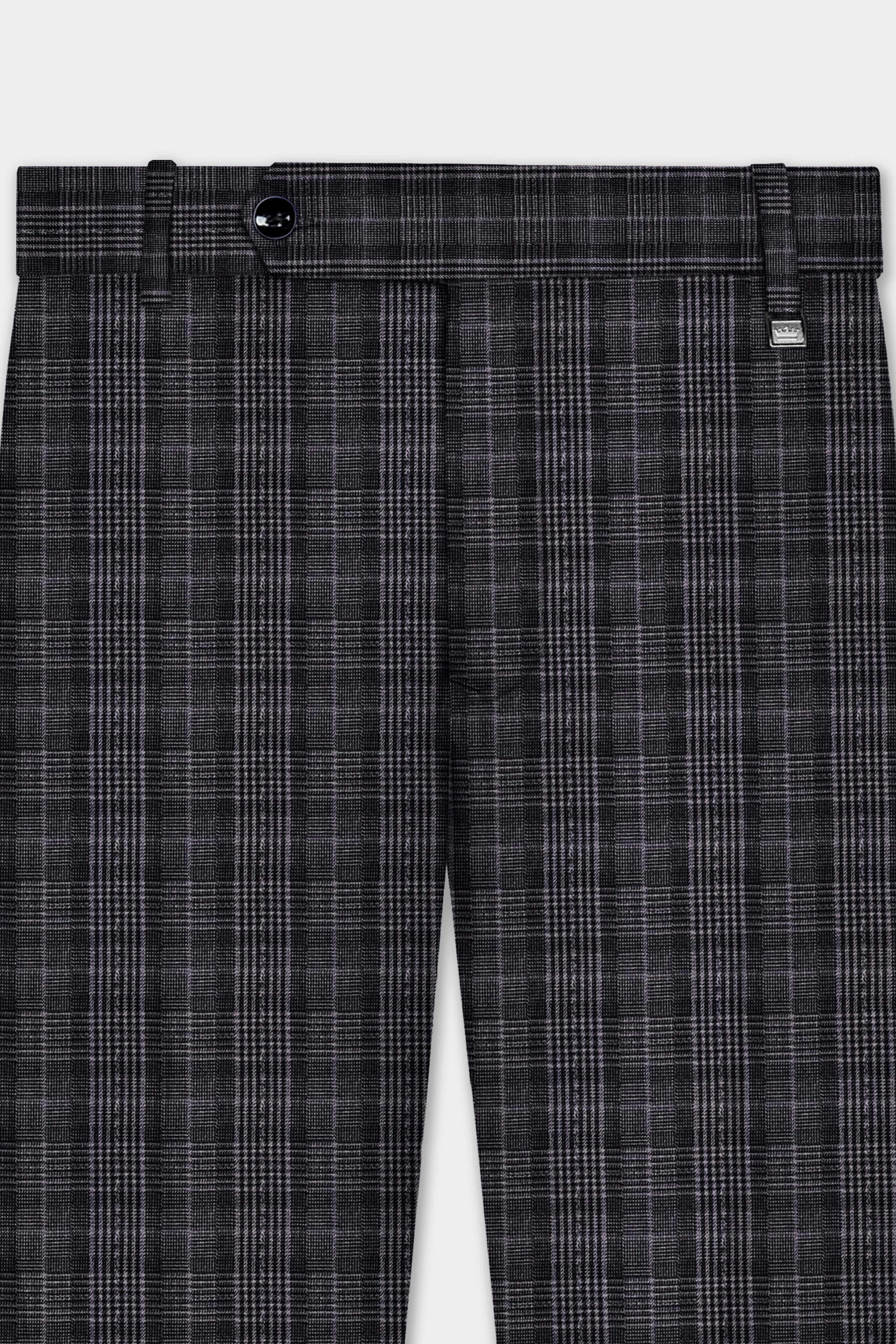 Porpoise Grey Plaid Formal Pant