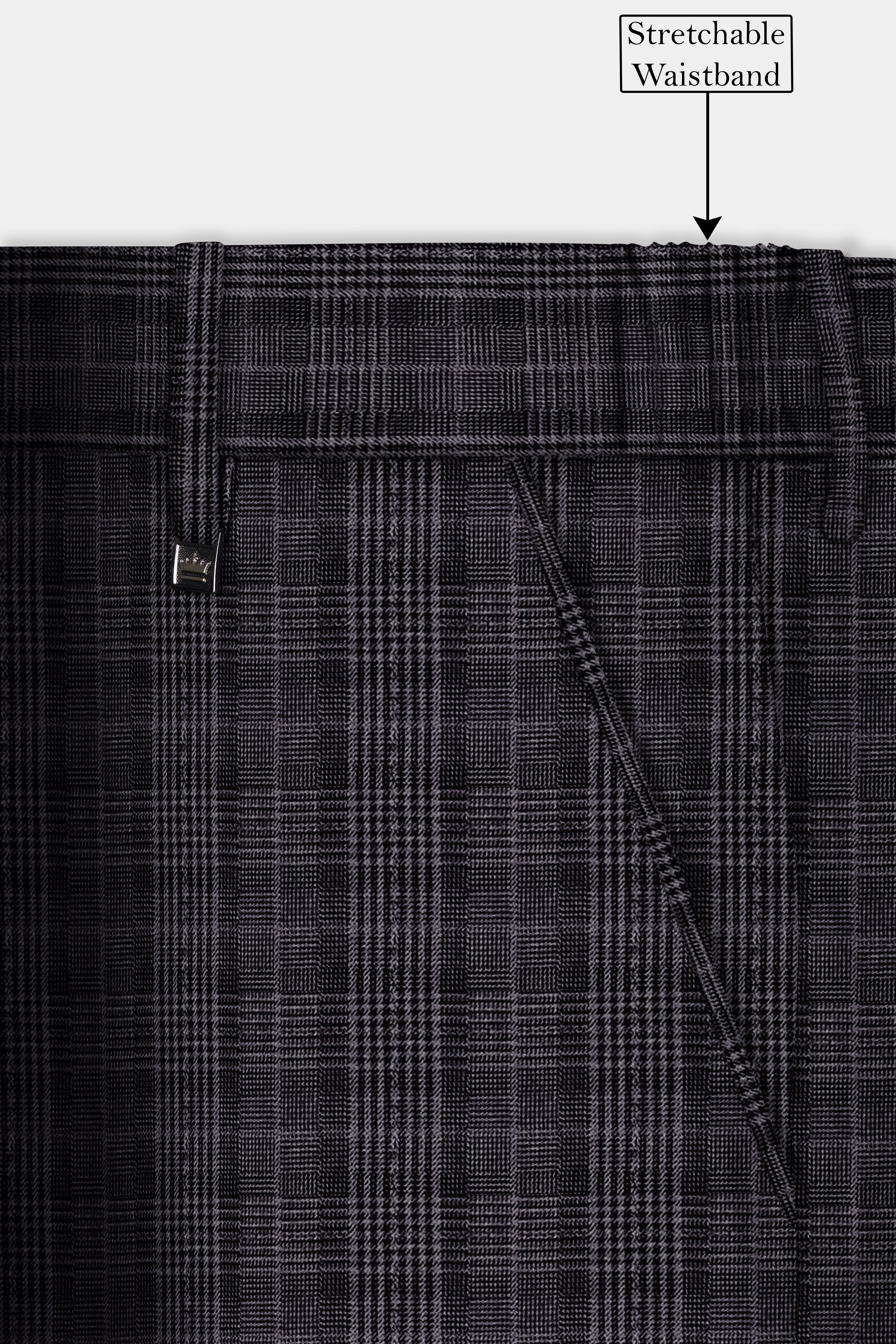 Porpoise Grey Plaid Formal Pant