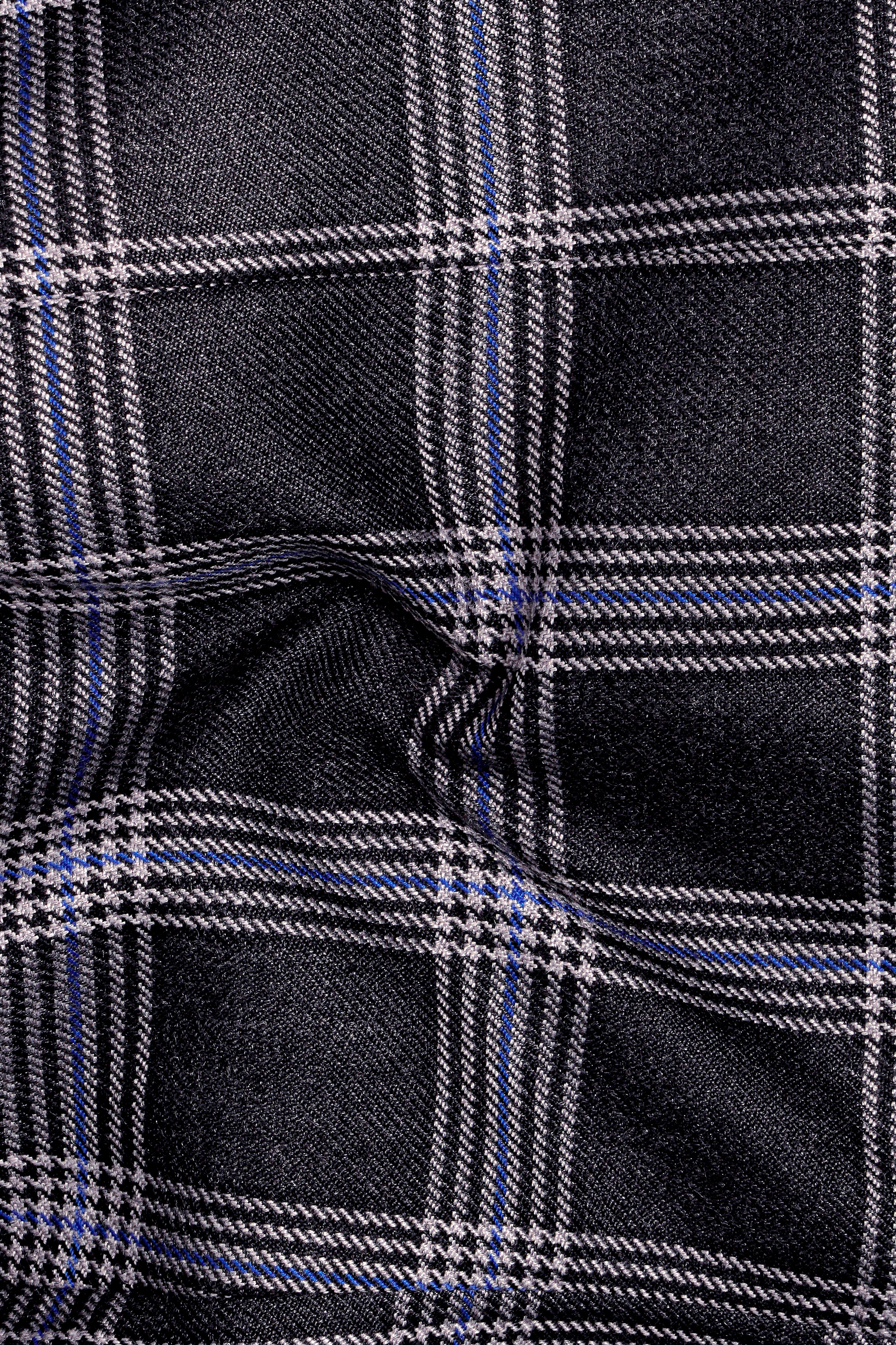 Iridium Gray Plaid Tweed Pant