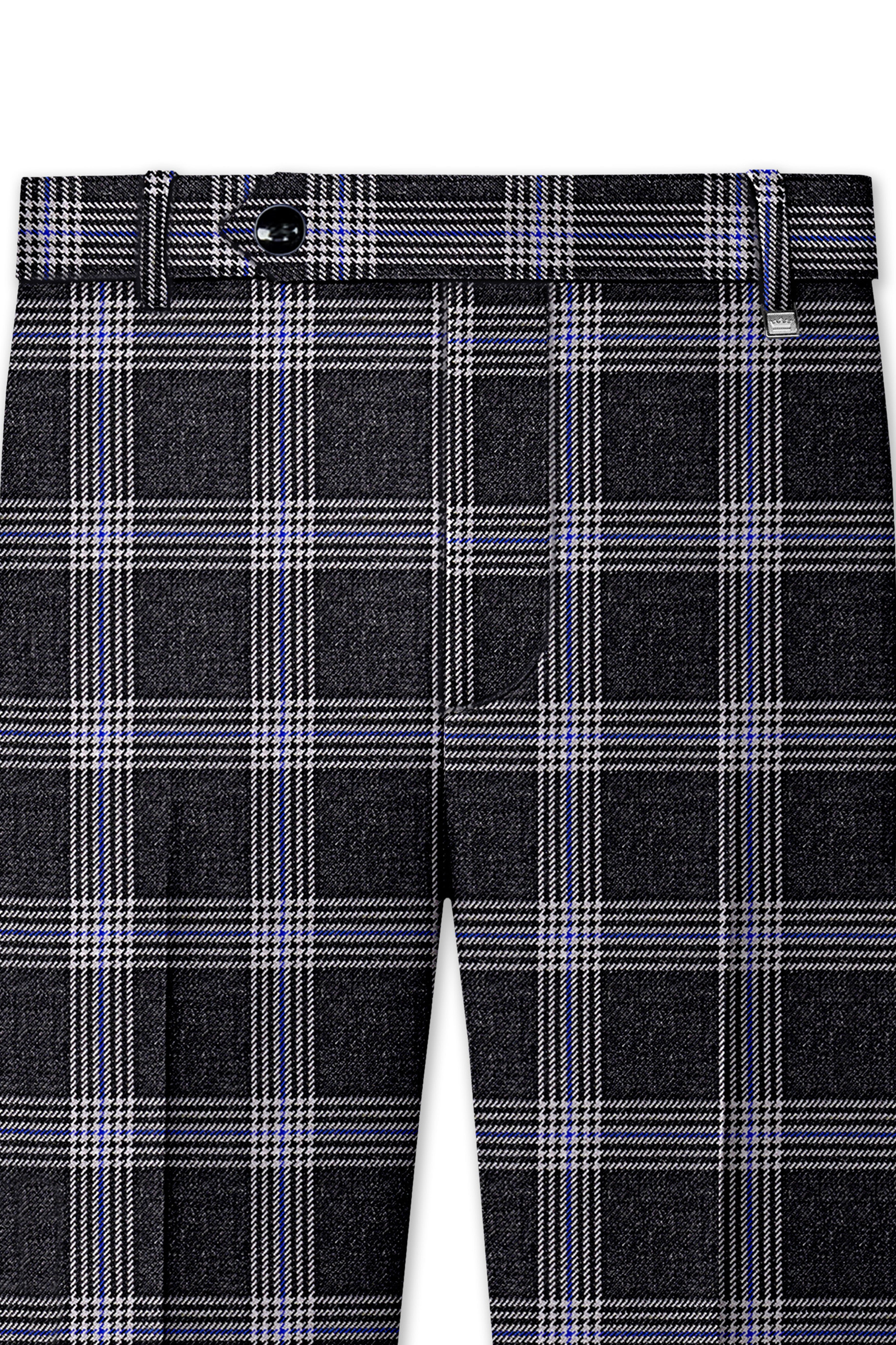 Iridium Gray Plaid Tweed Pant