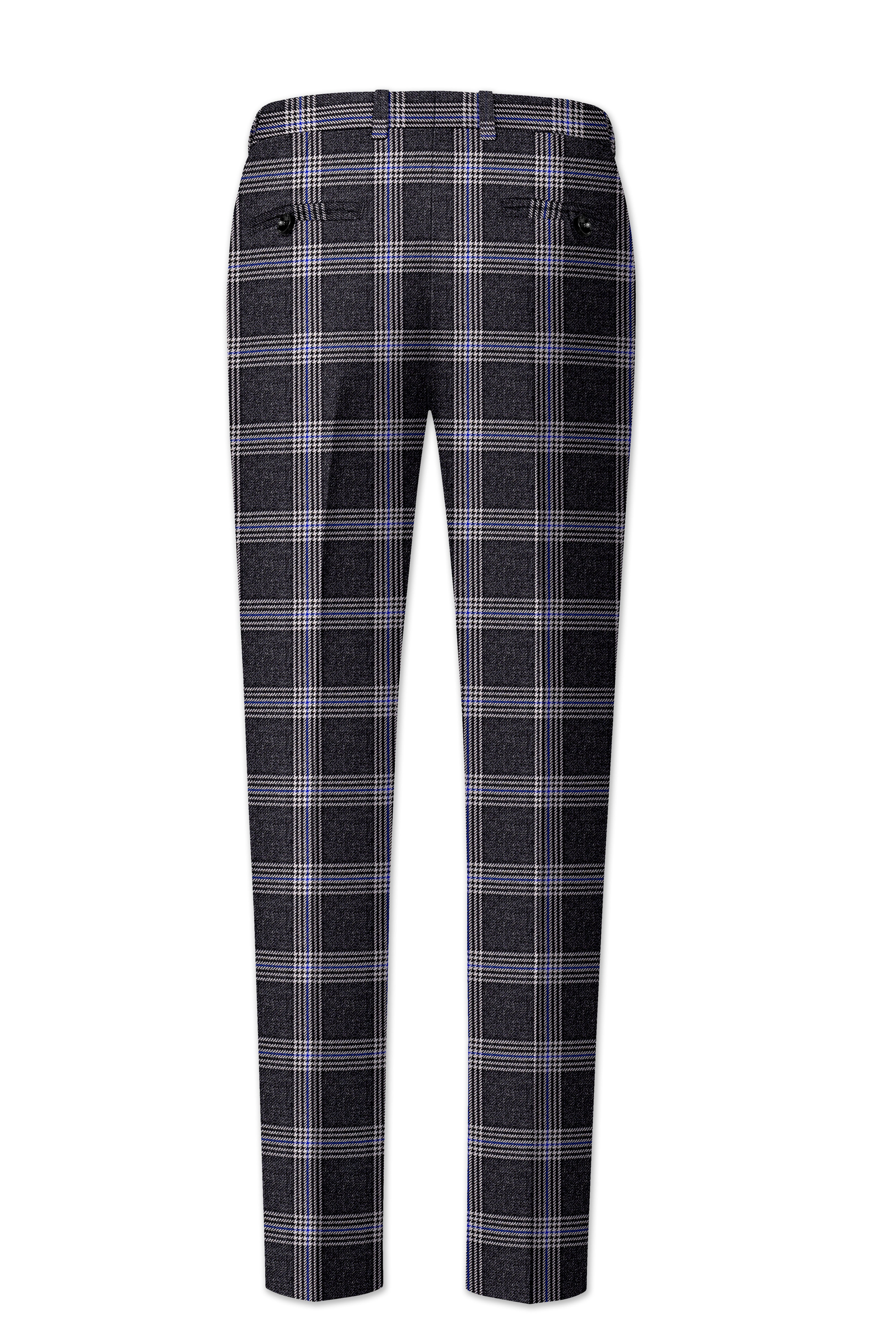Iridium Gray Plaid Tweed Pant