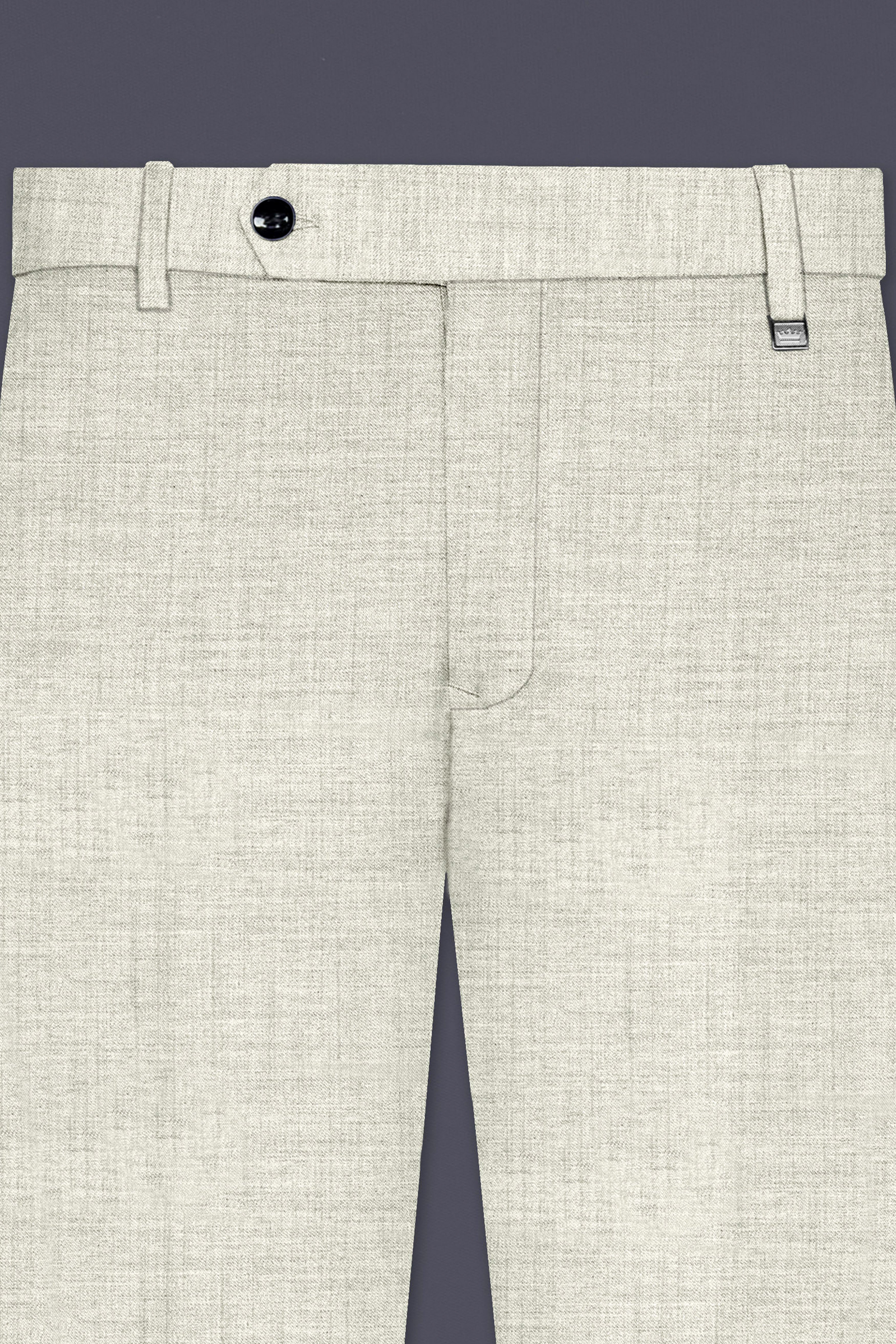 Spanish Gray Textured Wool Blend Pant