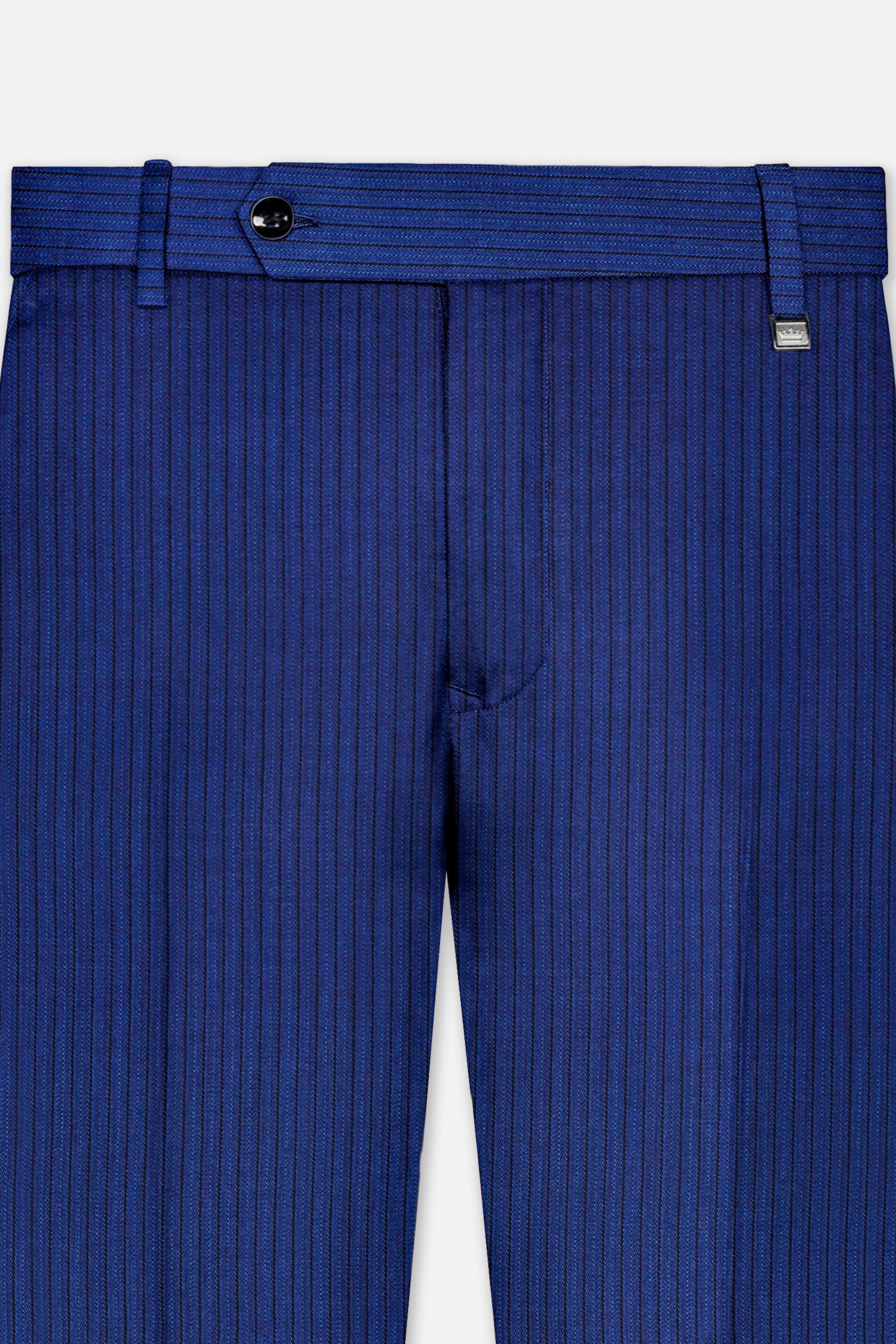 Bunting Blue Striped Wool Blend Pant