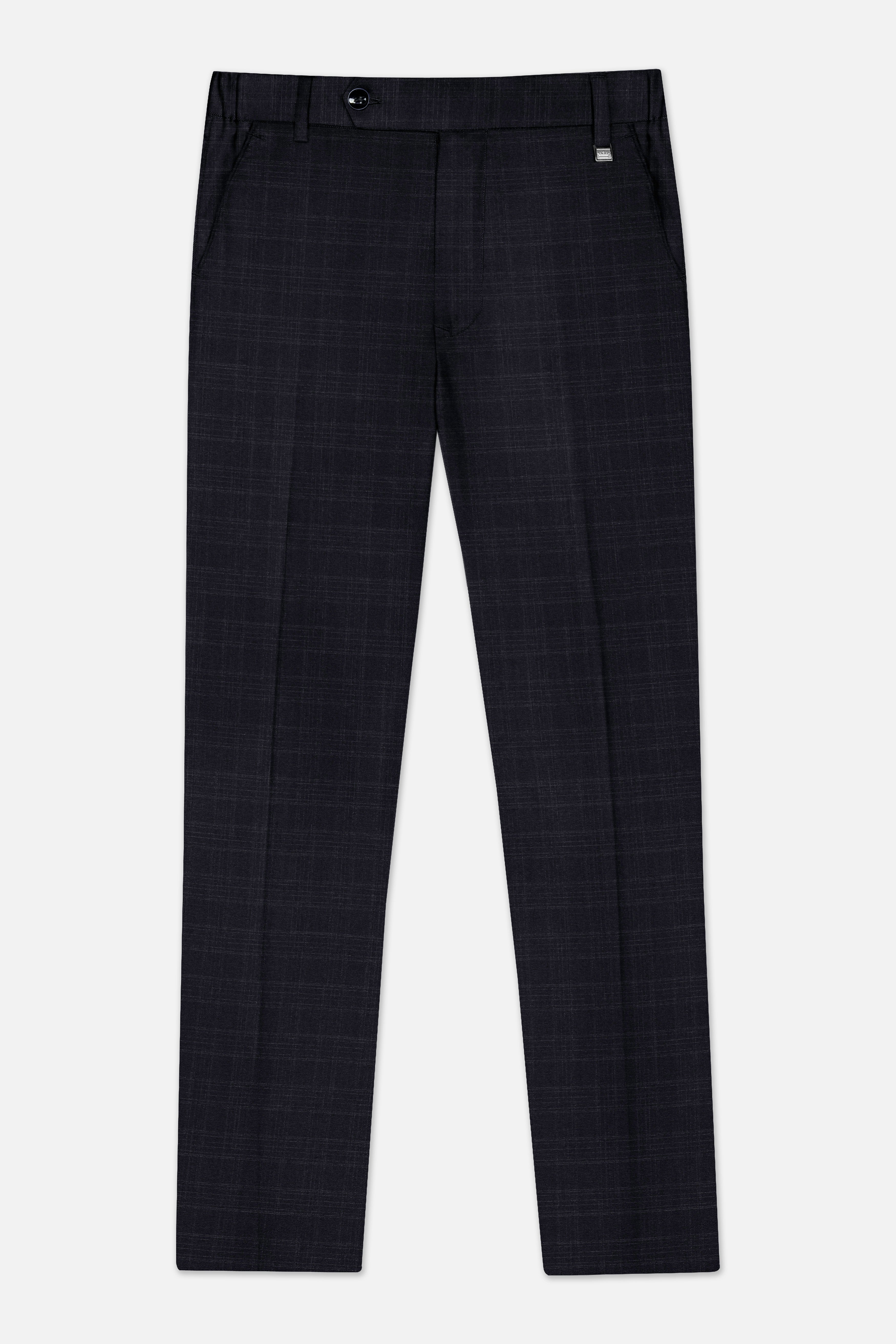 Racing Gray Plaid Wool Blend Pant