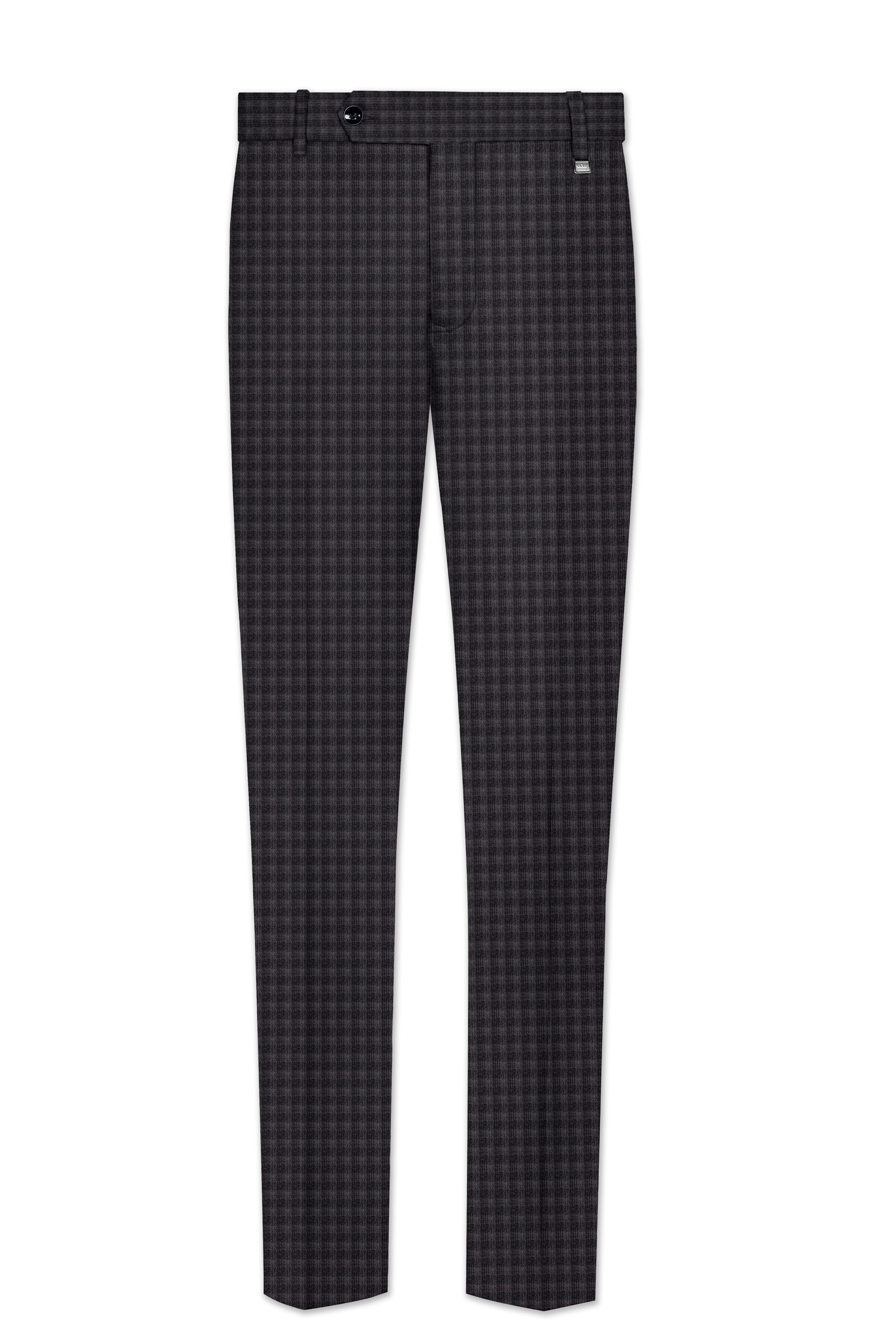 Piano Gray Plaid Wool Blend Pant