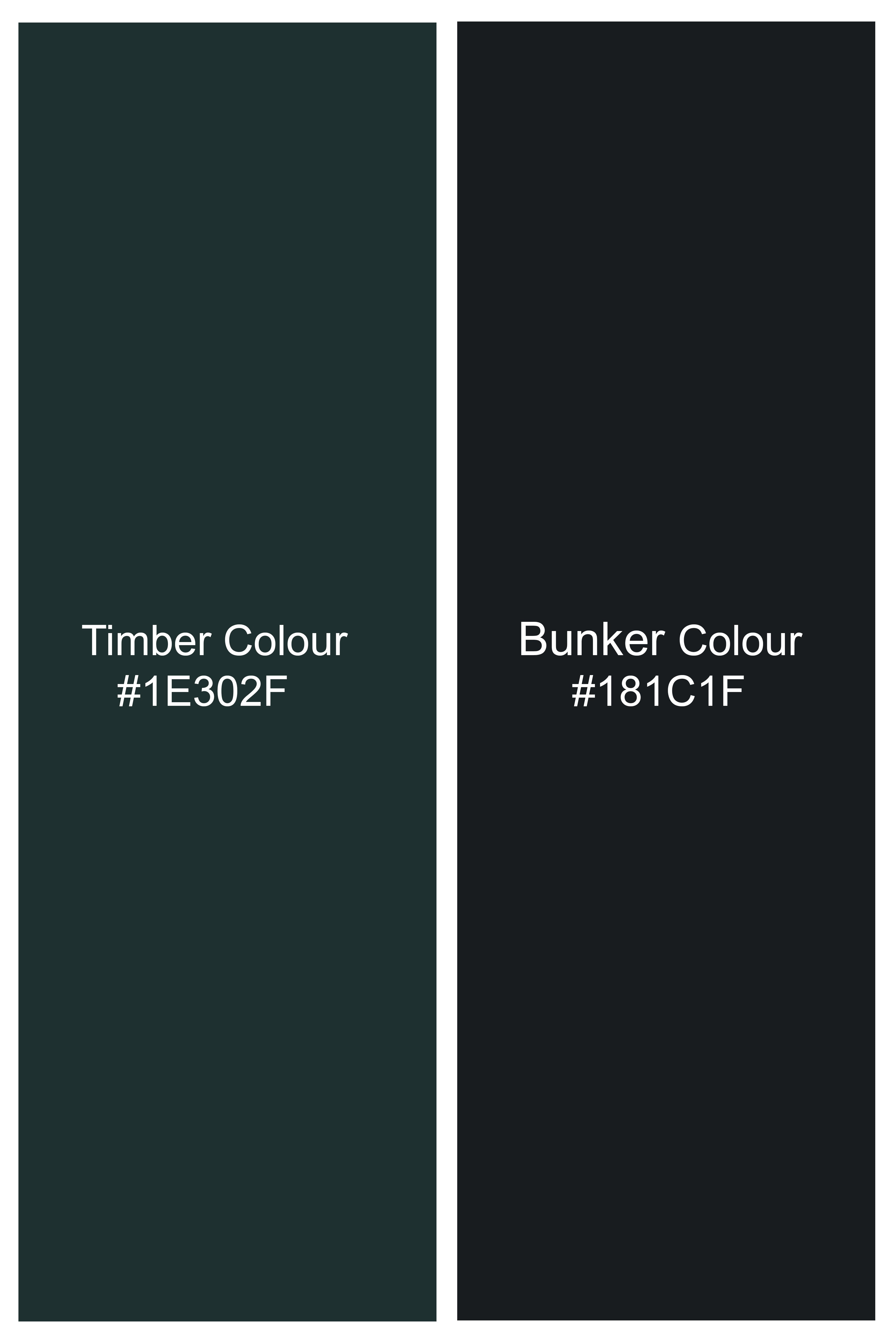 Timber Green With Bunker Black Striped Wool Blend Pant