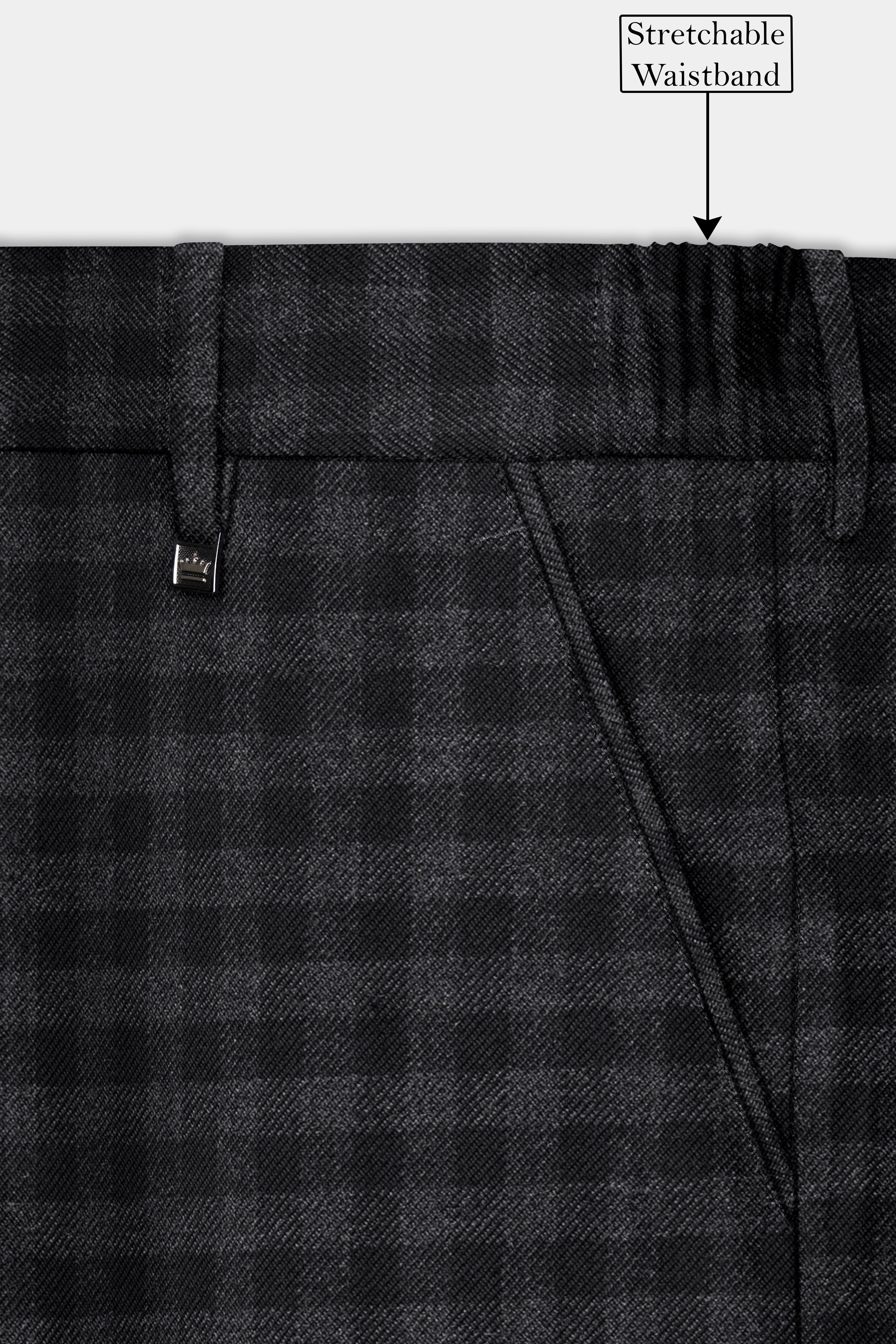 Piano Gray Plaid Tweed Pant