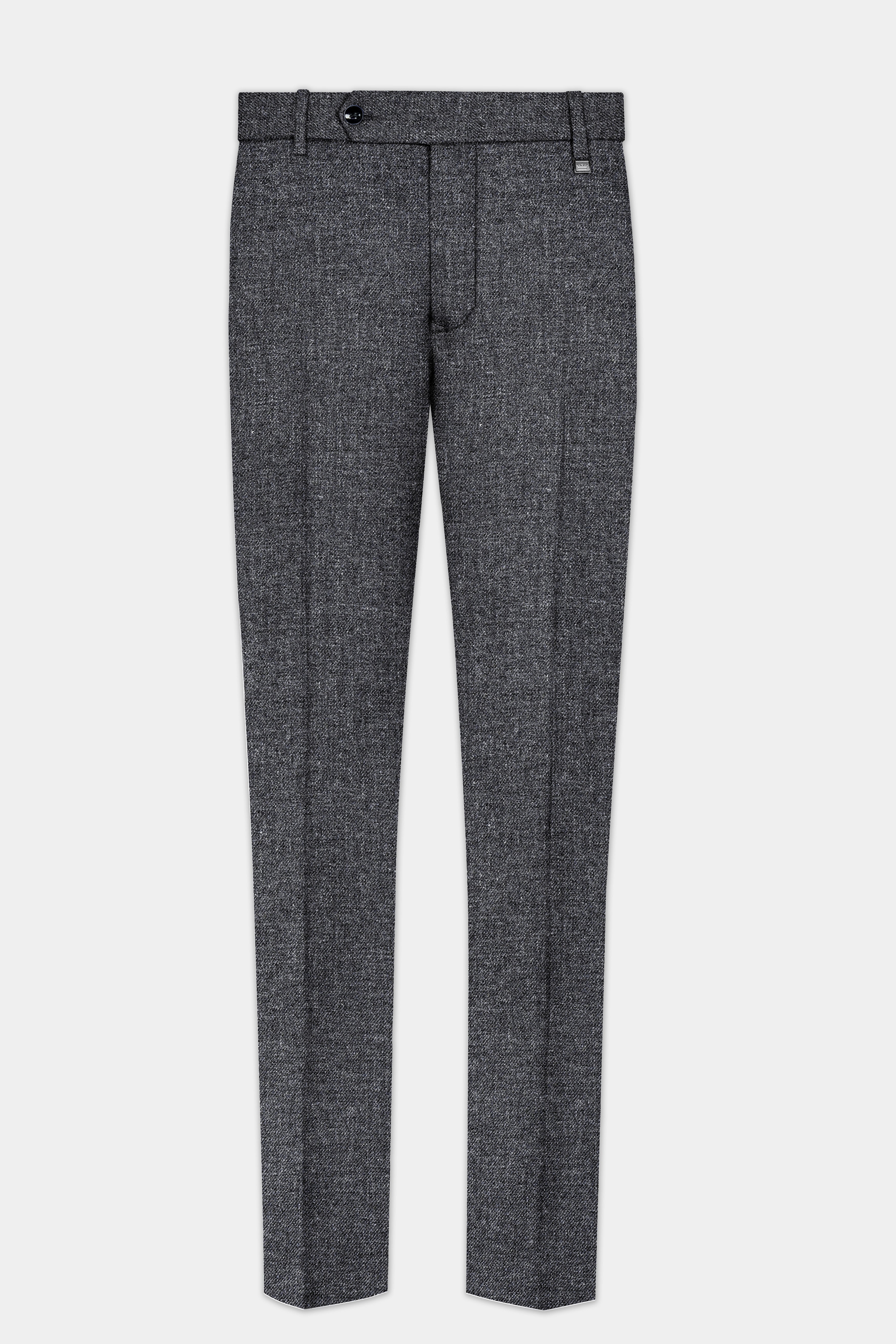 パンツ UNIVERSAL PRODUCTS WOOL STRAIGHT TROUSER Vampire Gray Textured Premium Wool Blend Pant For Men.