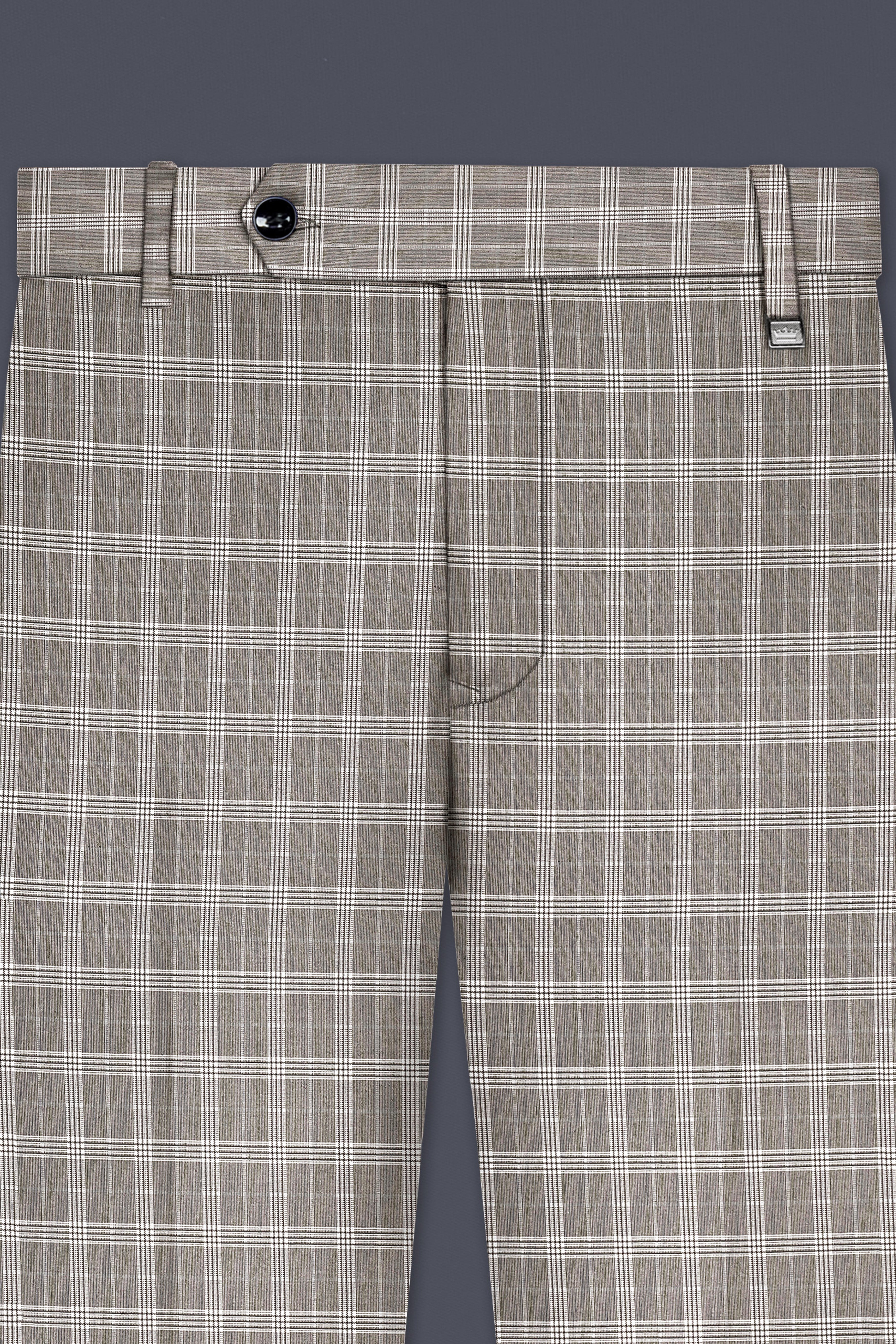 Monsoon Gray Plaid Wool Rich Stretchable Waistband Pant