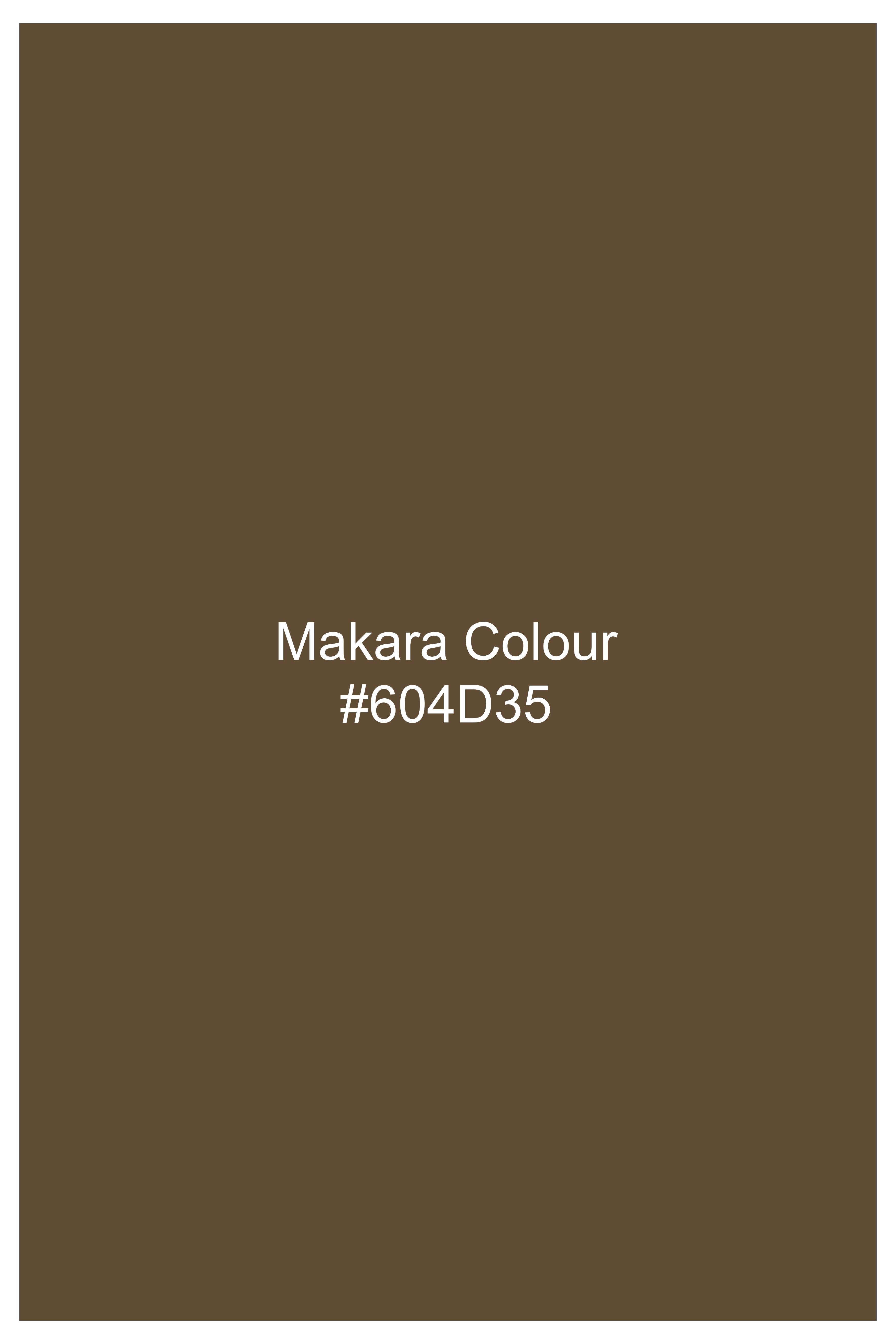 Makara Brown Solid Wool Rich Pant