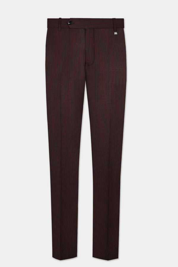 English Walnut Red Striped Wool Rich Pant