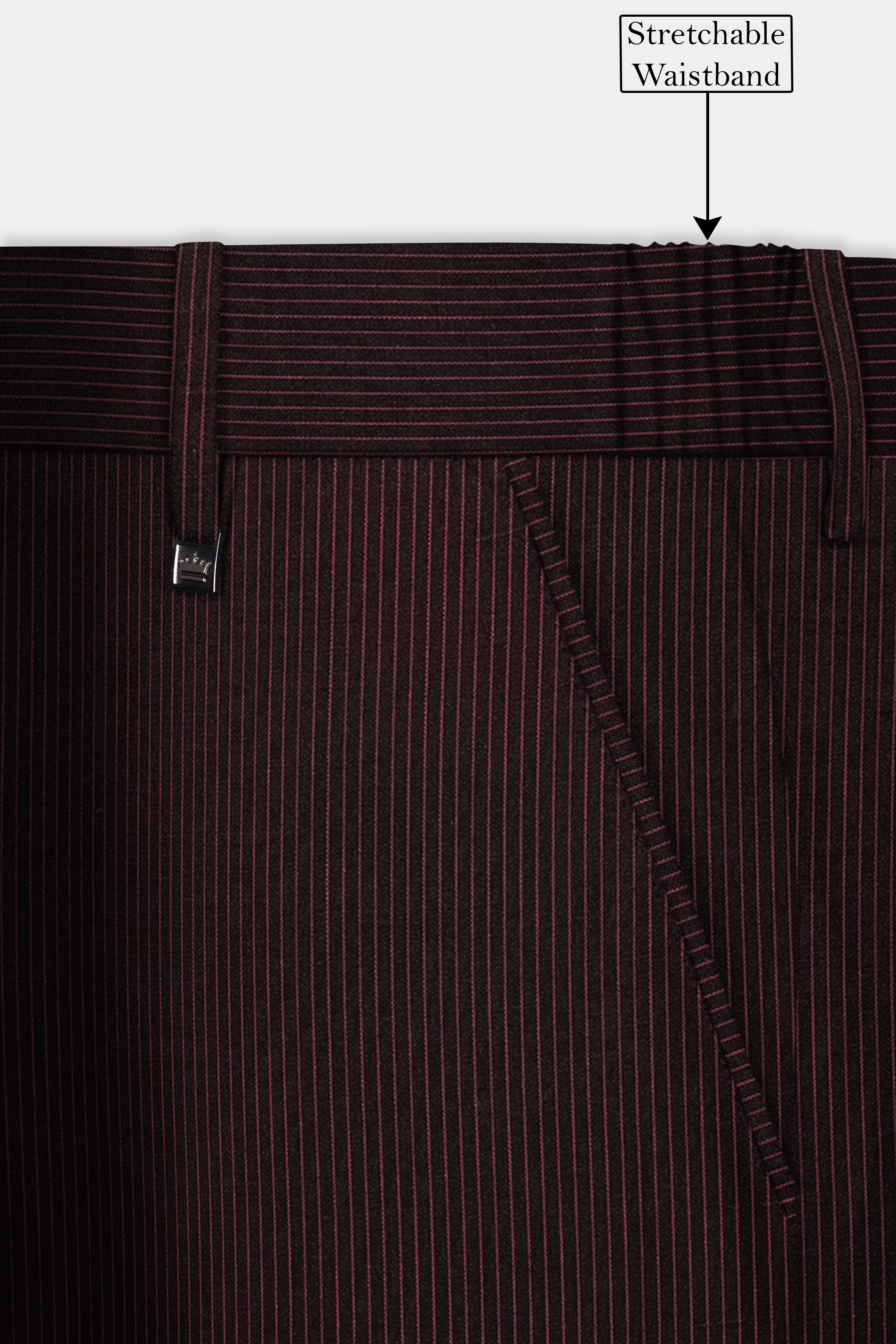 English Walnut Red Striped Wool Rich Pant