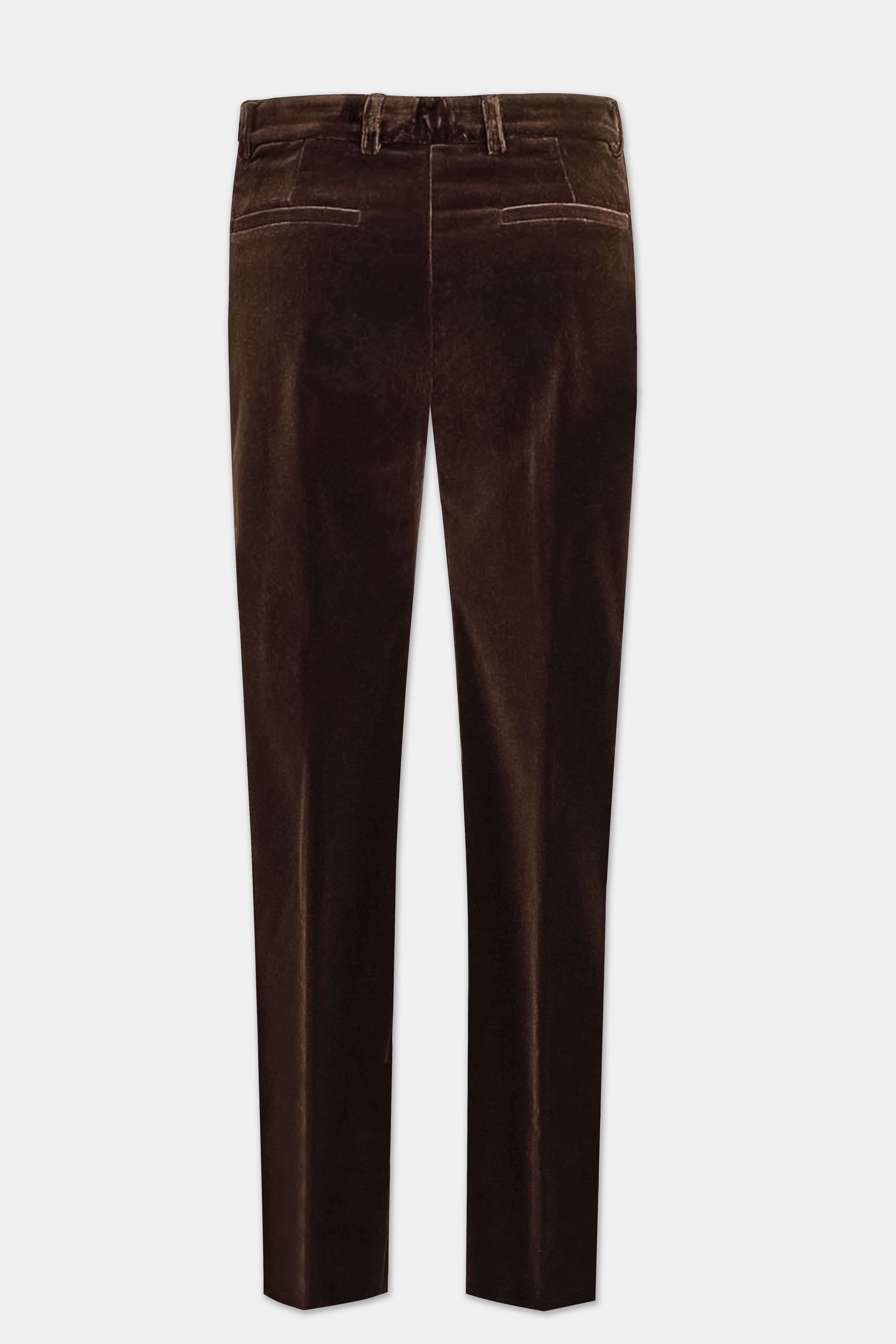 Bronze Eclipse-Brown Textured Premium Velvet Pant For Men.