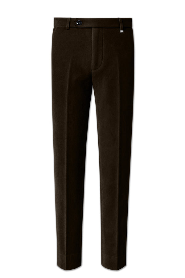 Espresso Elegance-Coffee Bean Velvet Pant