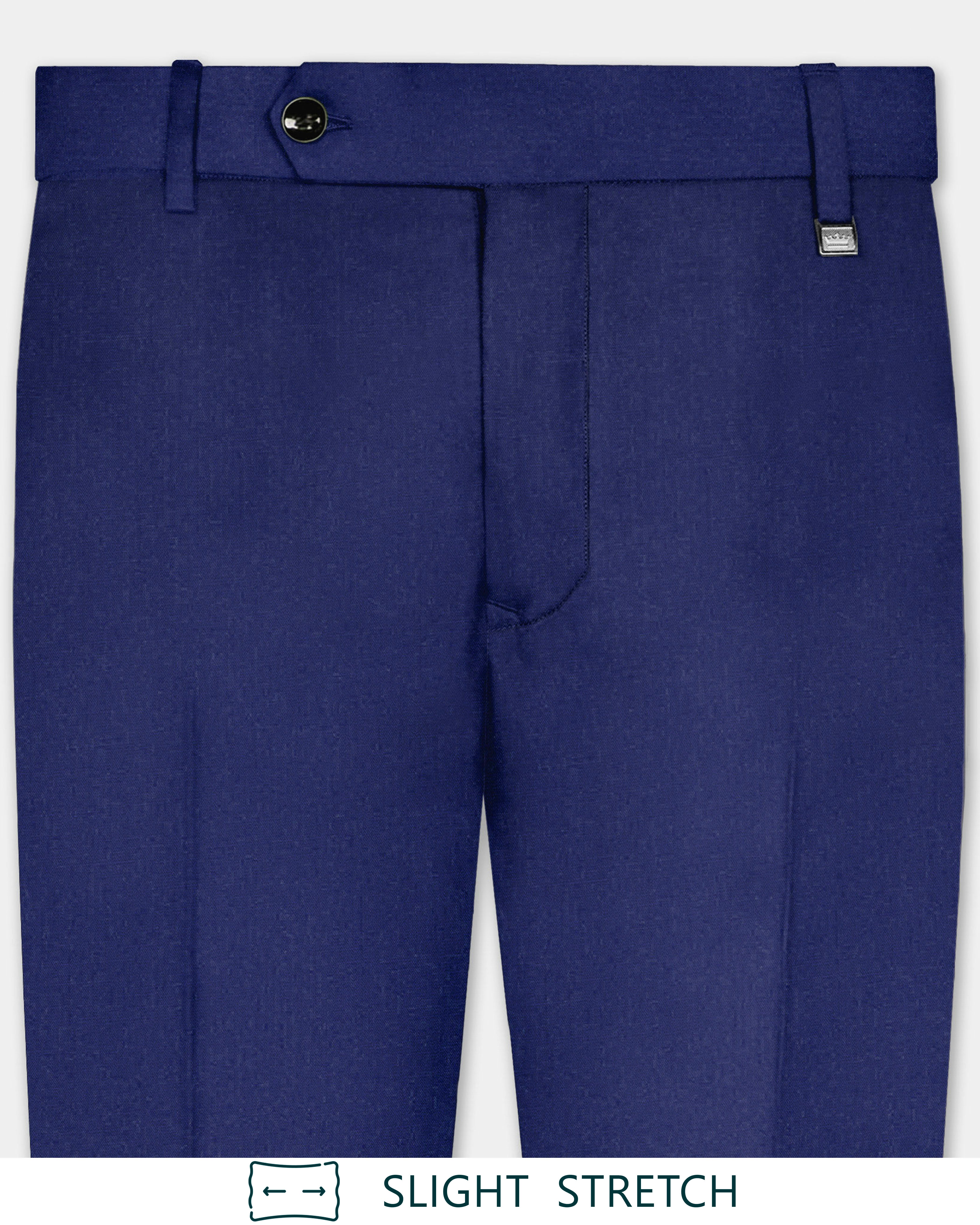 Celestia-Blue Solid Premium Wool Blend Pant For Men.