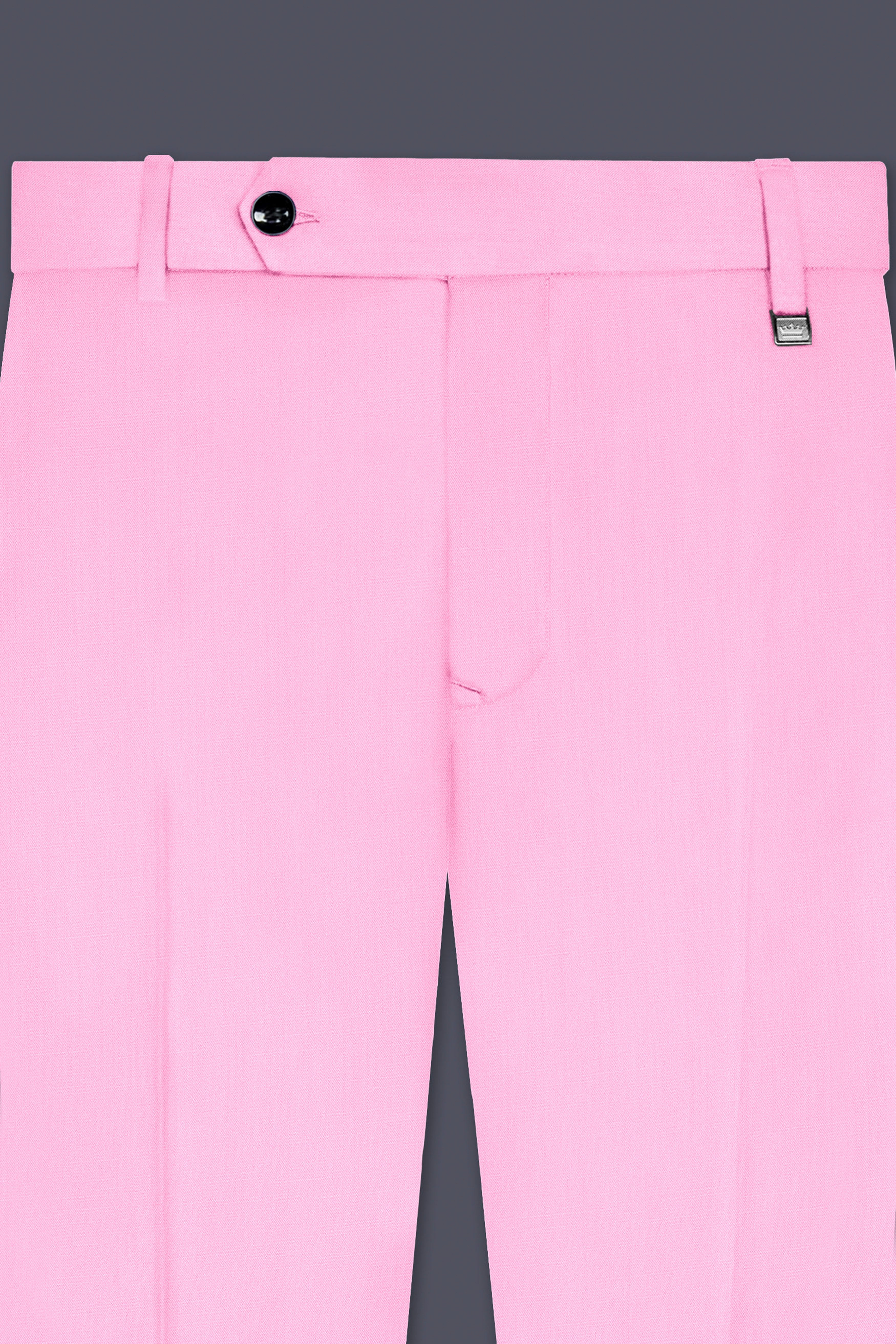 Rosé Reverie-Pestel Pink Solid Wool Rich Stretchable traveler Pant