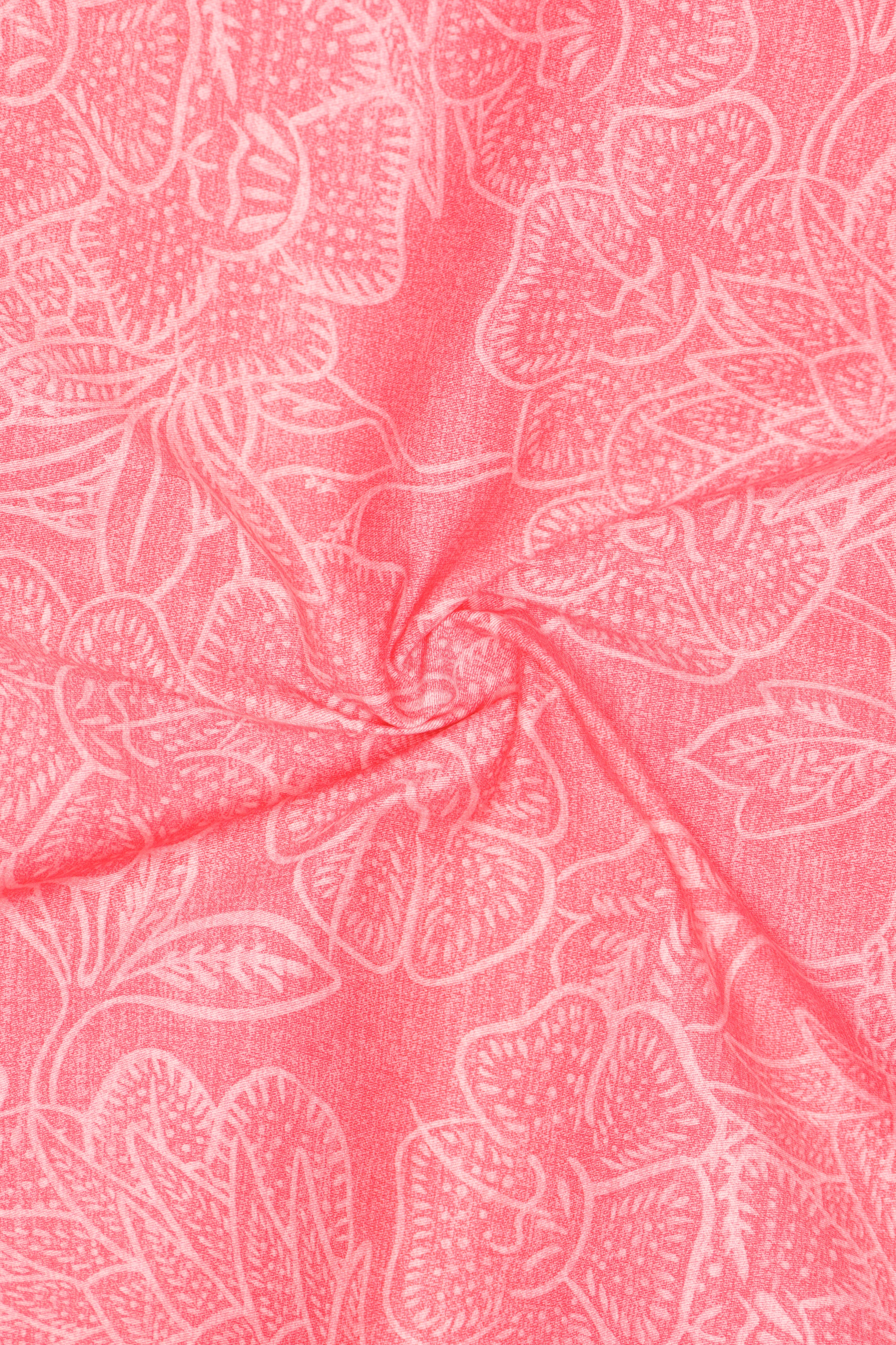 Springtide-Geraldine Pink Floral Printed Cotton Stretchable Waistband Pant