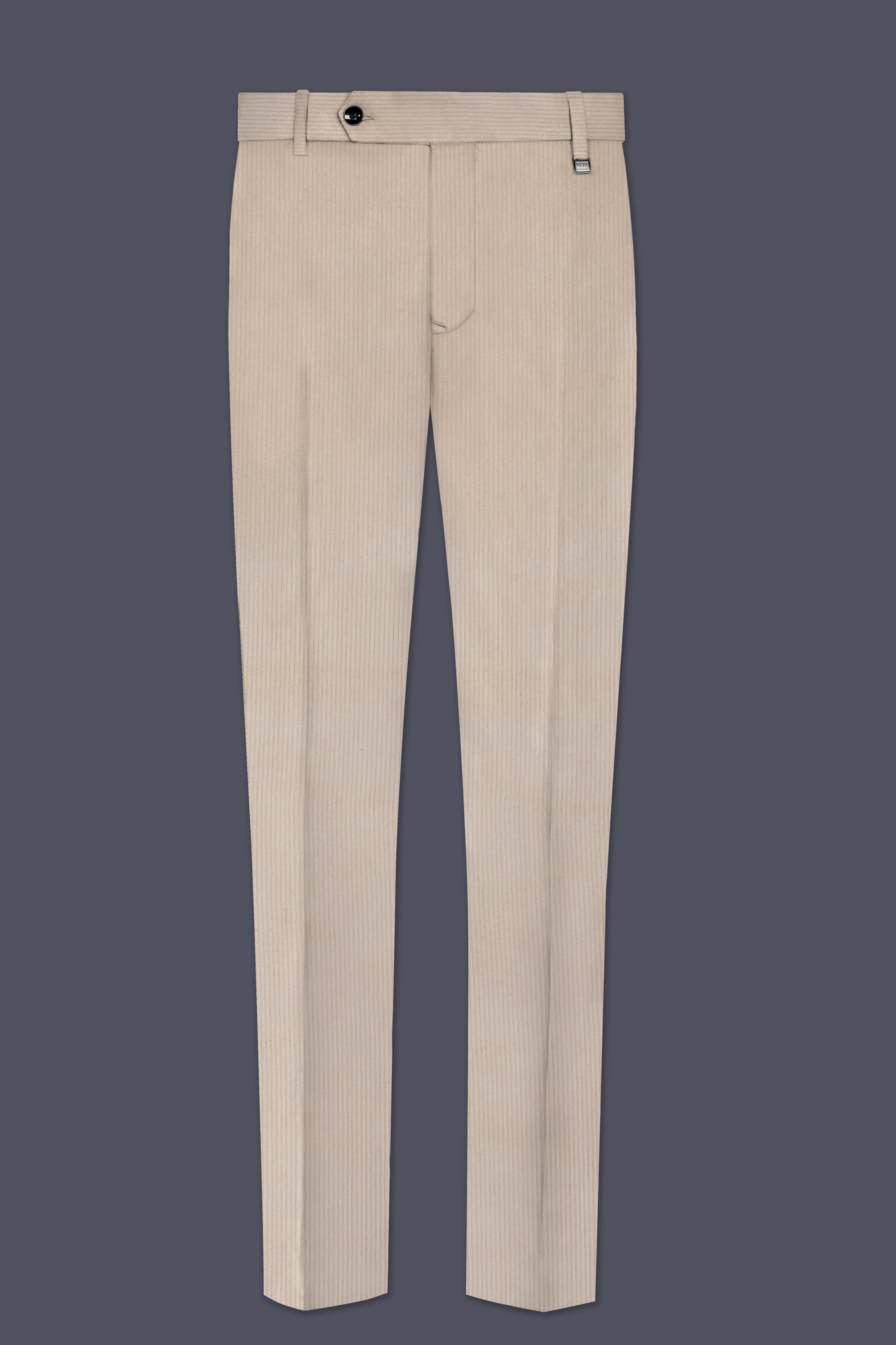 Moonbeam-Moon Mist Cream Textured Corduroy Premium Cotton Stretchable Waistband Pant