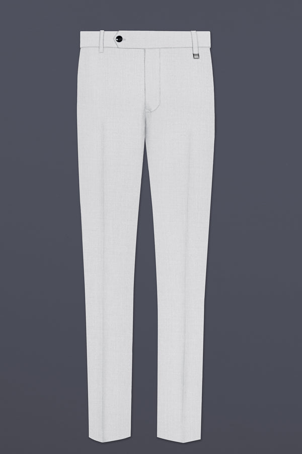 Granite-Alto Gray Solid Wool Rich Stretchable traveler Pant