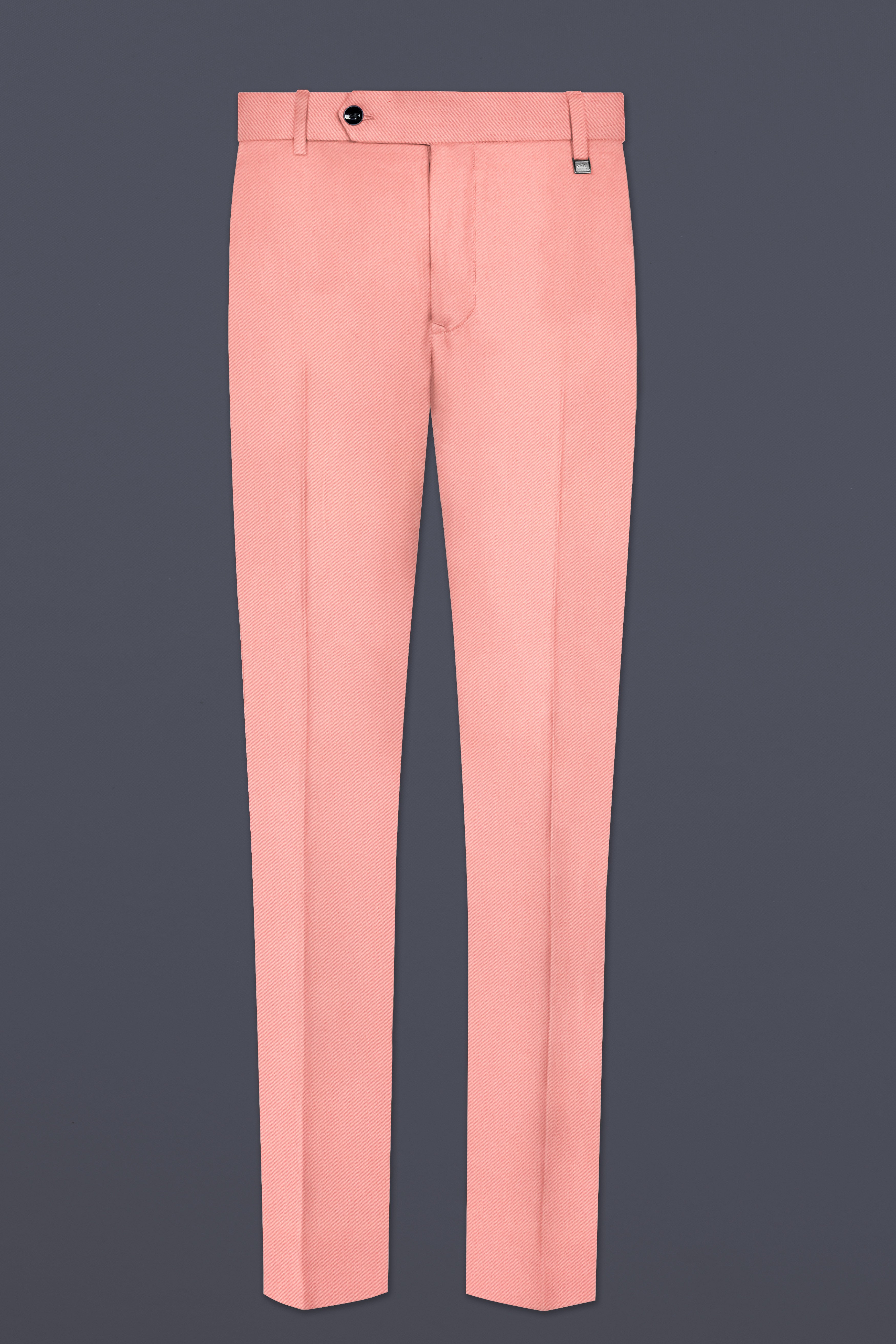 Flamingo Pink Solid Cotton Stretchable Waistband Pant