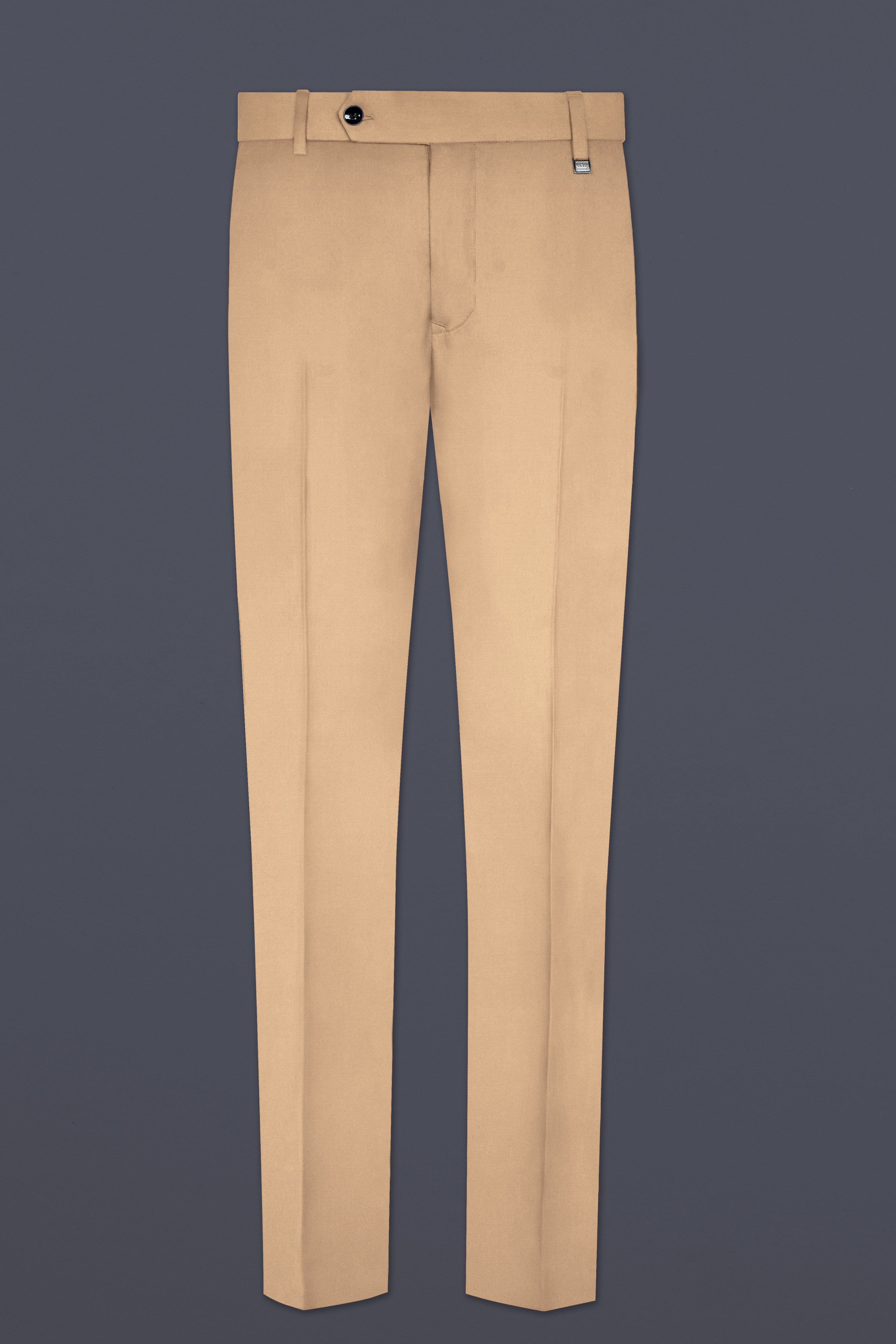 Cameo Cream Solid Cotton Stretchable Waistband Pant