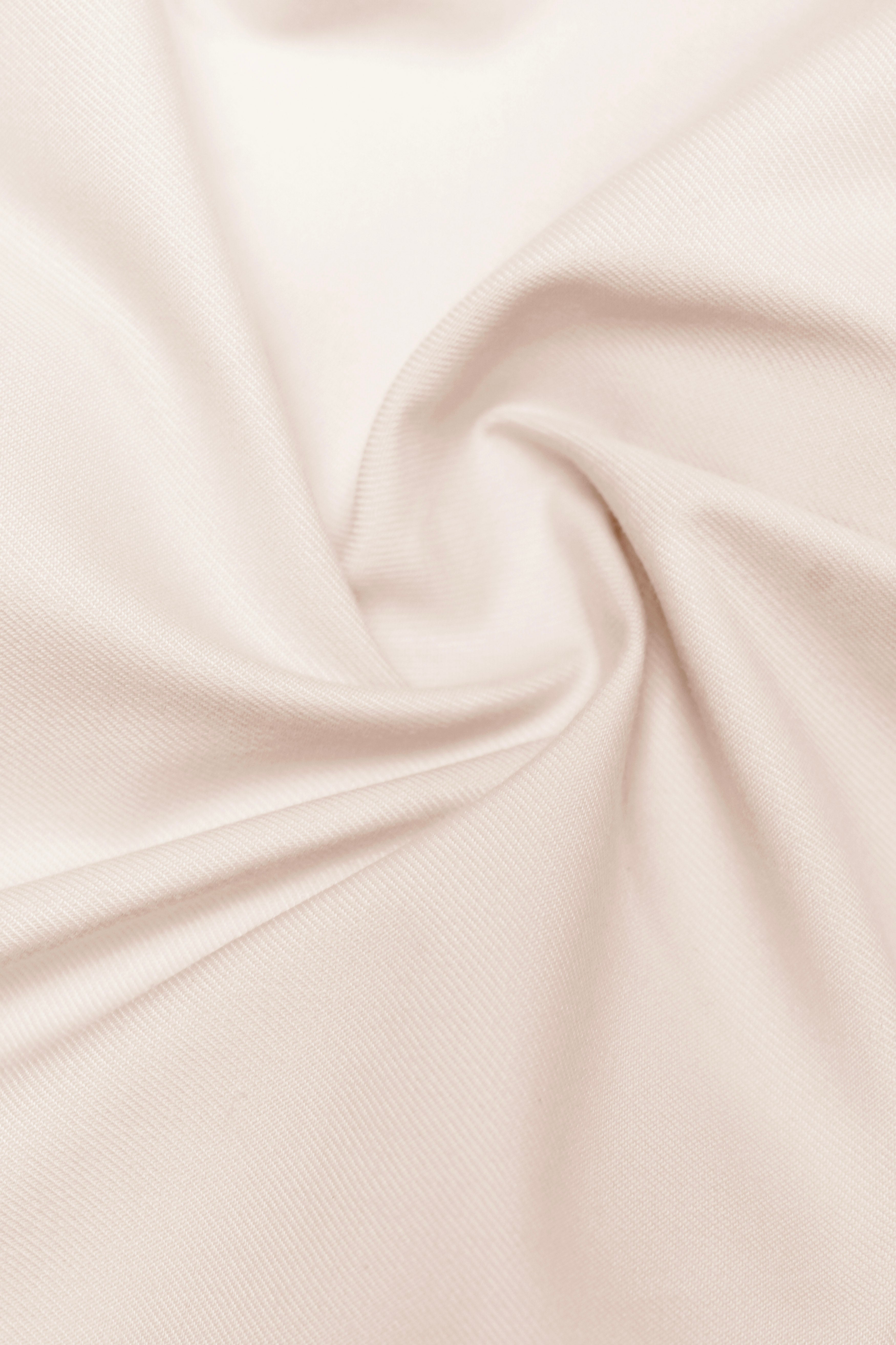 Wafer Cream Solid Cotton Stretchable Waistband Pant