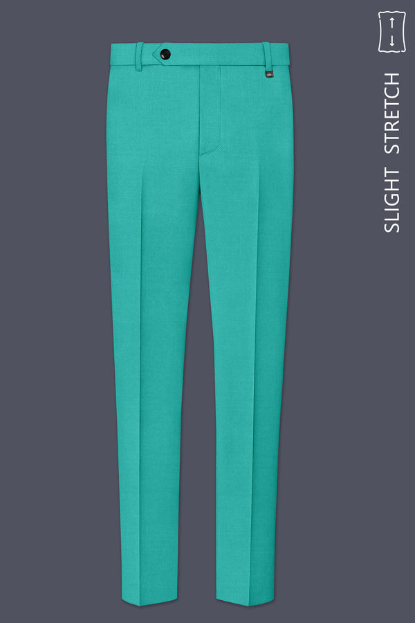 Aegir-Viking Blue Wool Rich Slight Stretch Waistband Pant