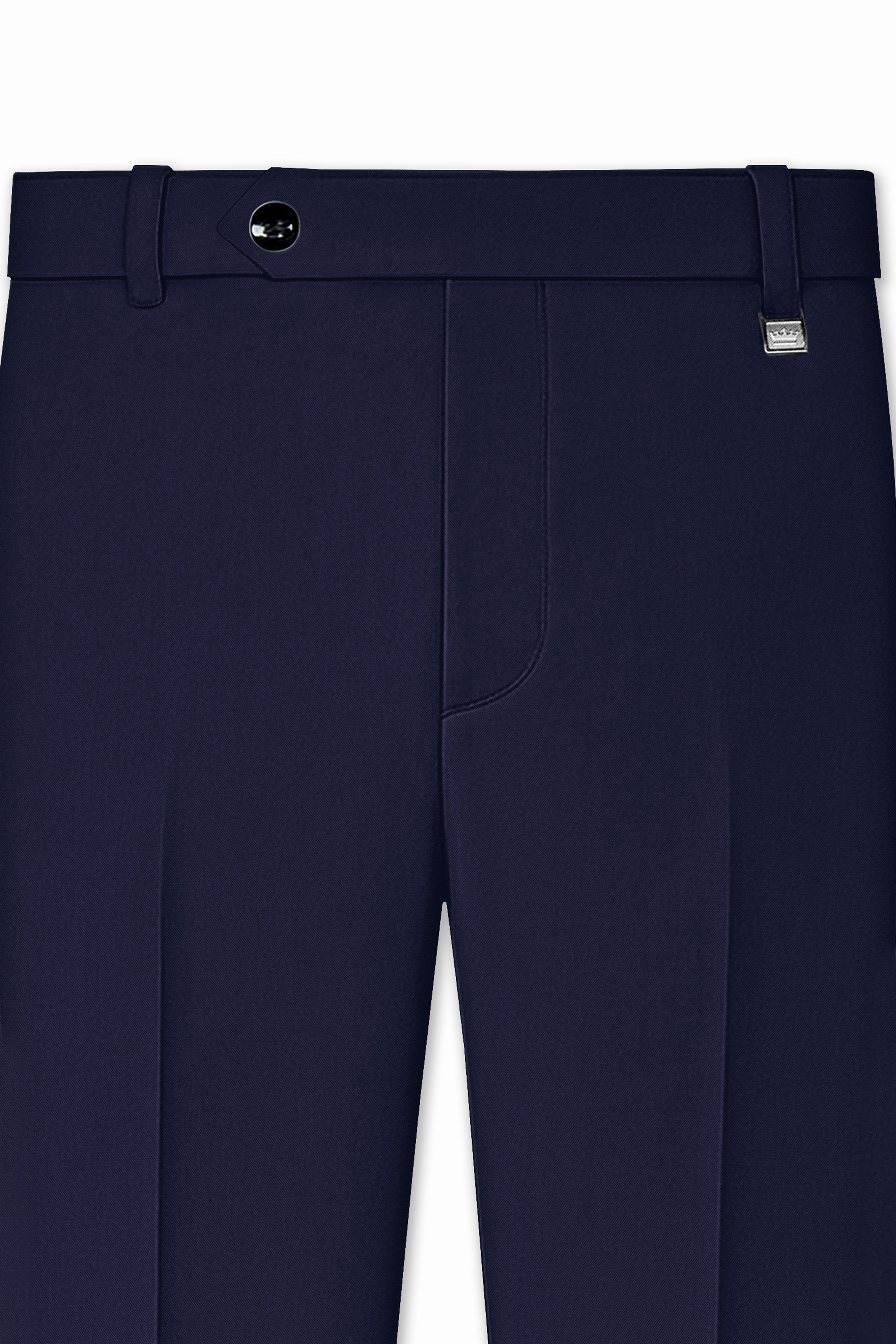 Azurion-Royal Blue Wool Rich Stretchable Waistband Pant