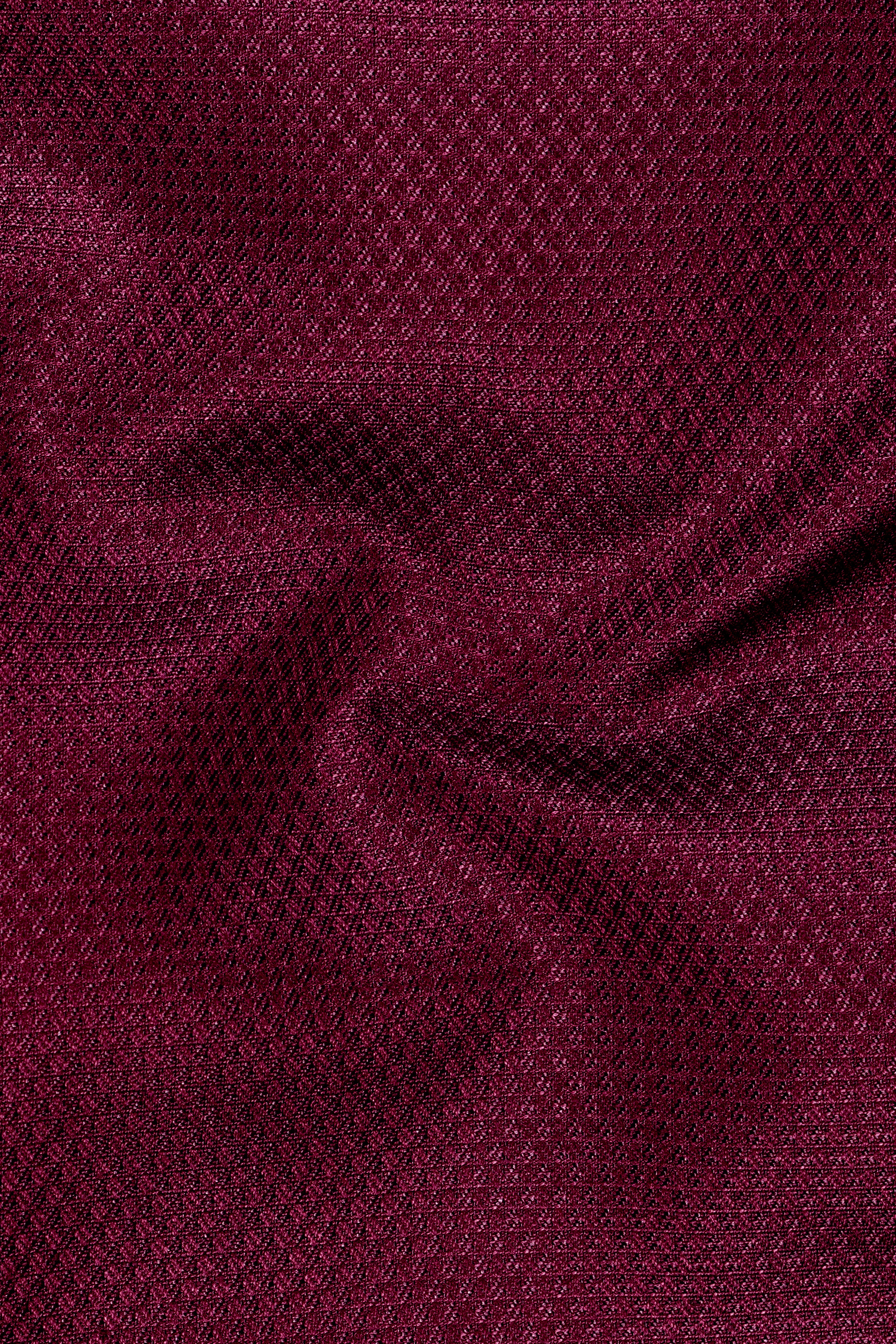 Marcrest-Castro Maroon Textured Wool Rich Stretchable Waistband Pant