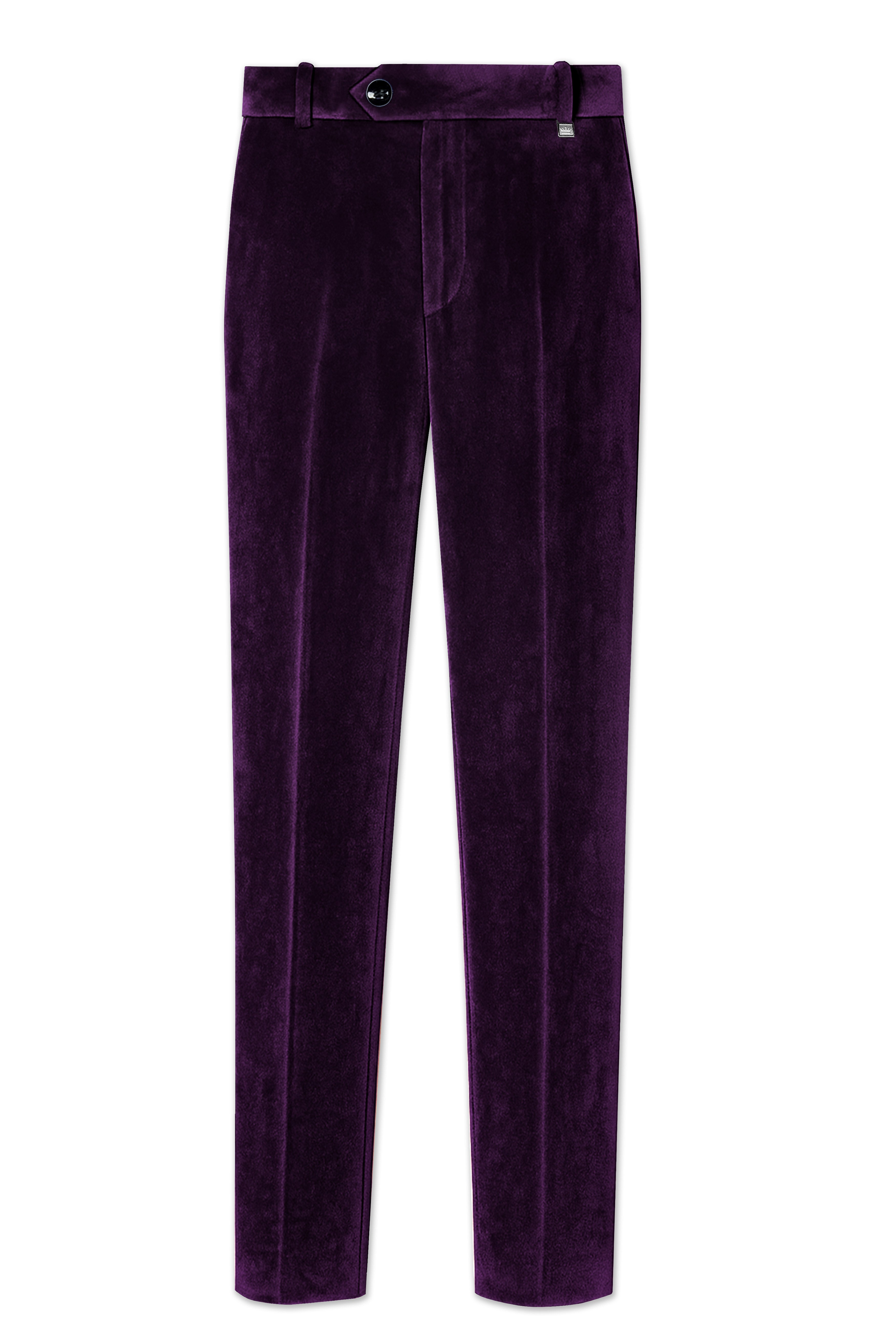 Purvella-Rasin Purple Velvet Stretchable Waistband Pant