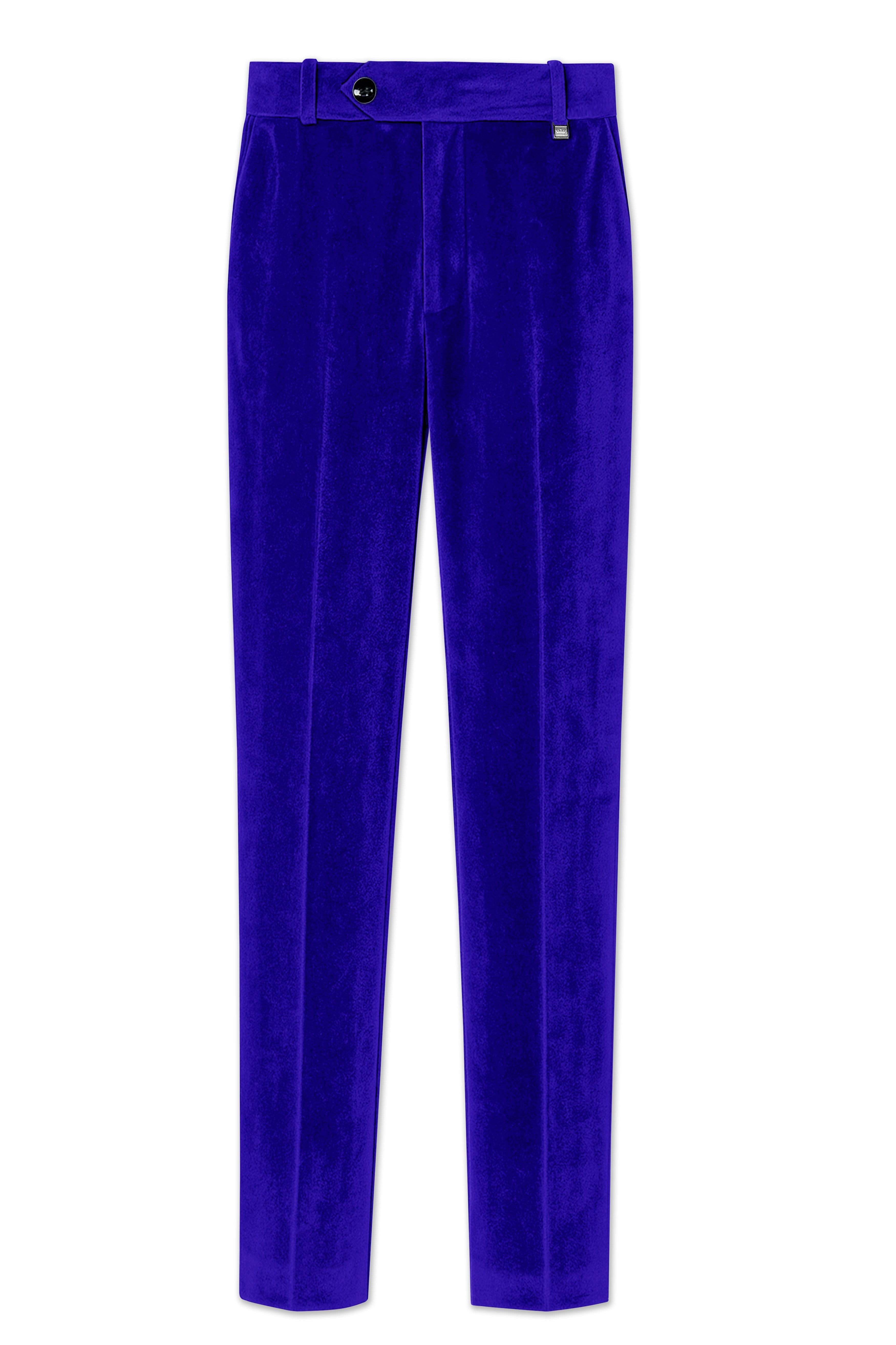Blucrest-Ultramarine Blue Velvet Stretchable Waistband Pant