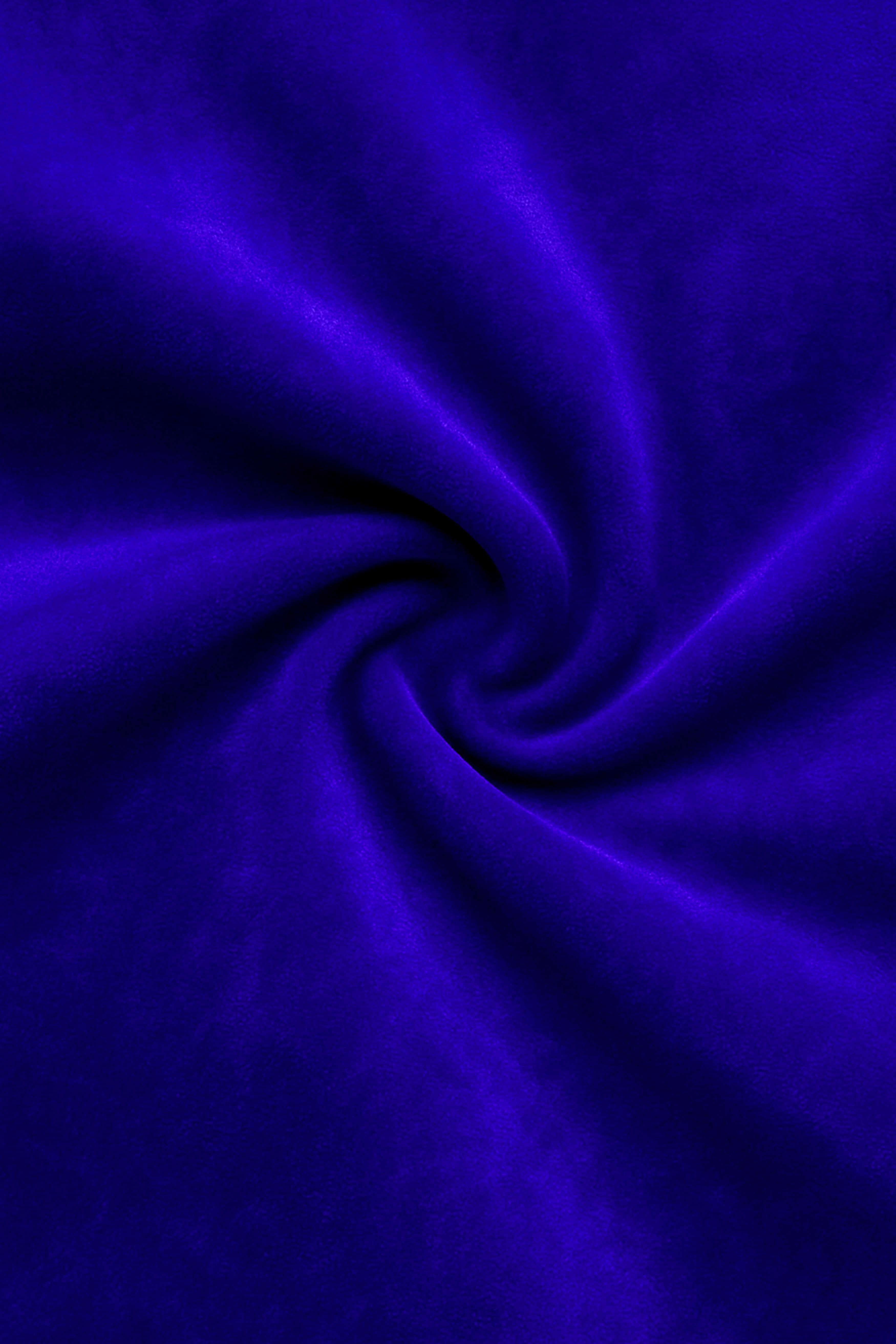 Blucrest-Ultramarine Blue Velvet Stretchable Waistband Pant
