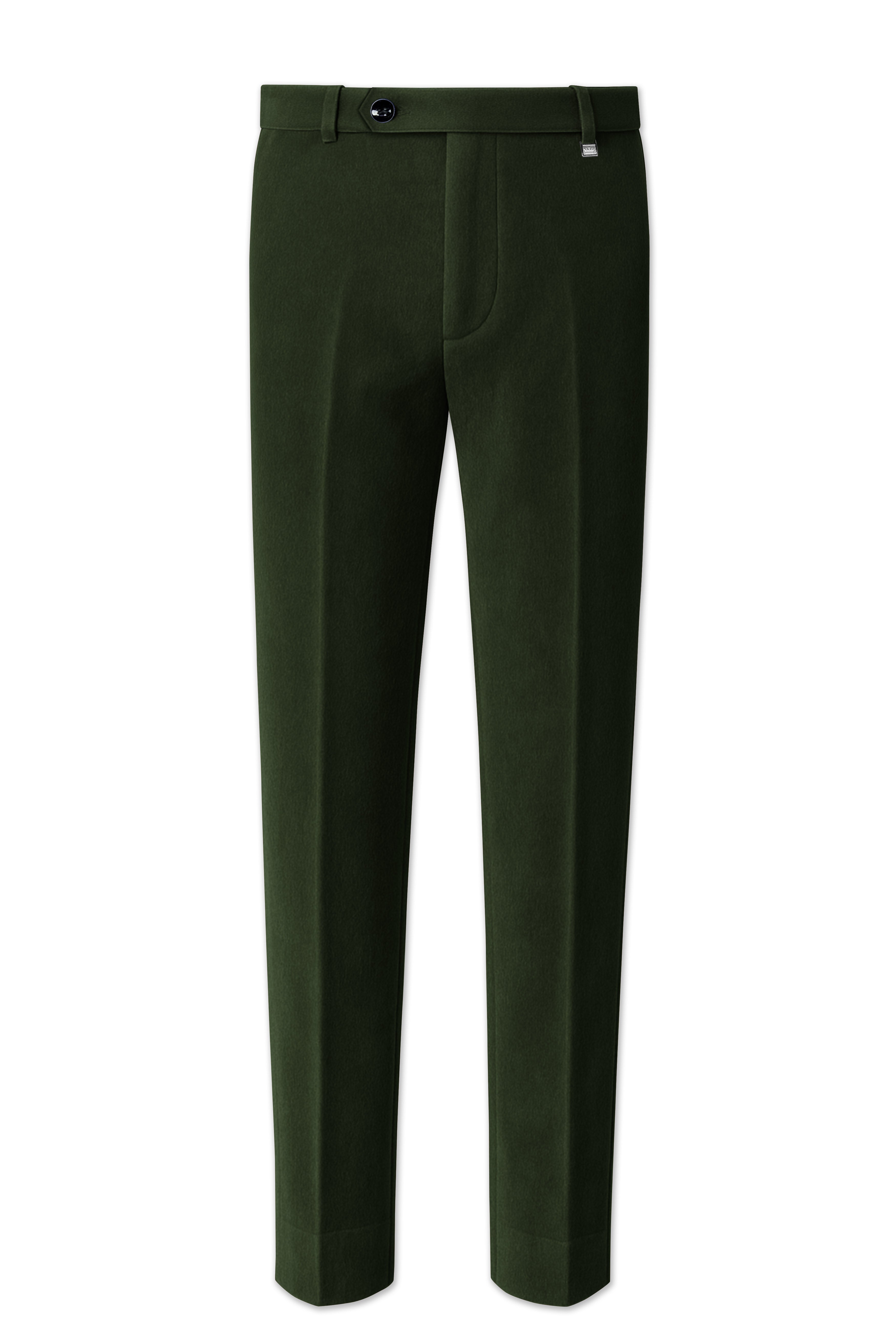 Velcadia-Acadia Green Velvet Stretchable Waistband Pant