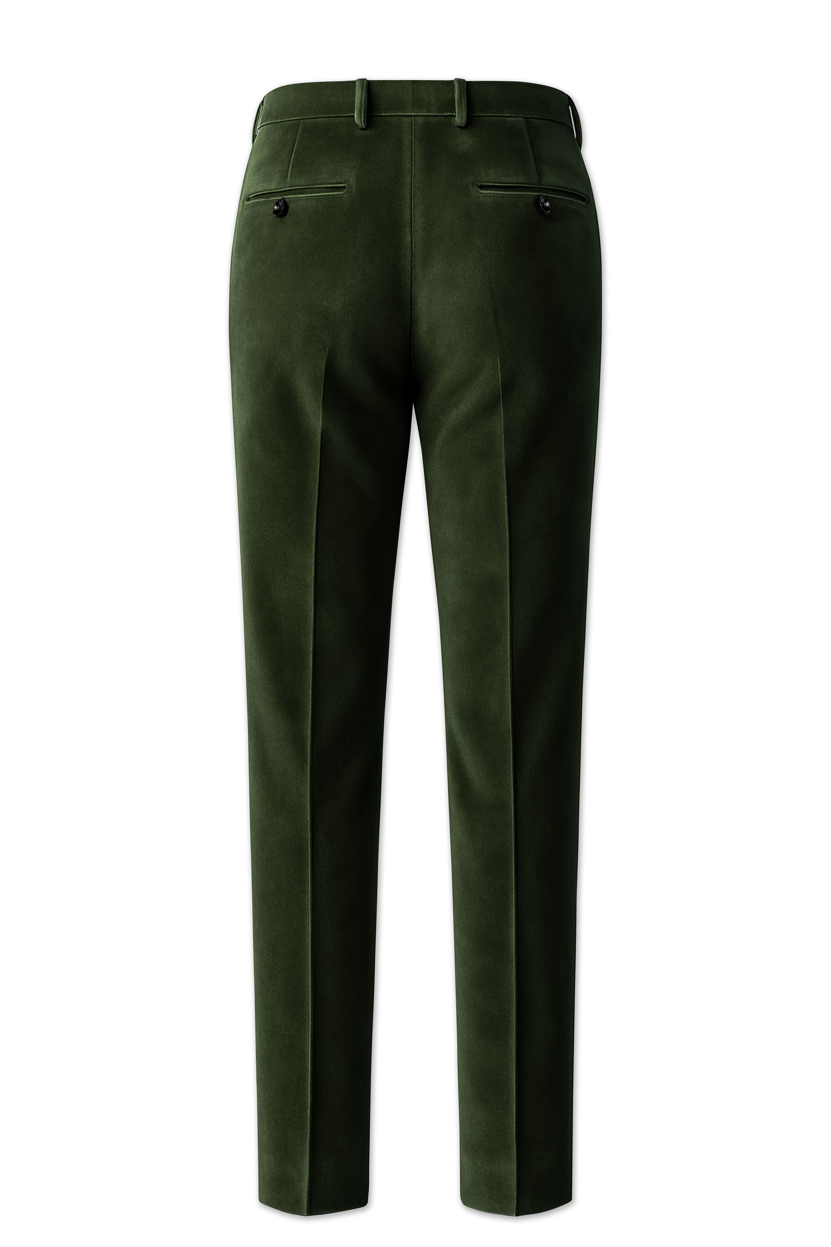 Velcadia-Acadia Green Velvet Stretchable Waistband Pant
