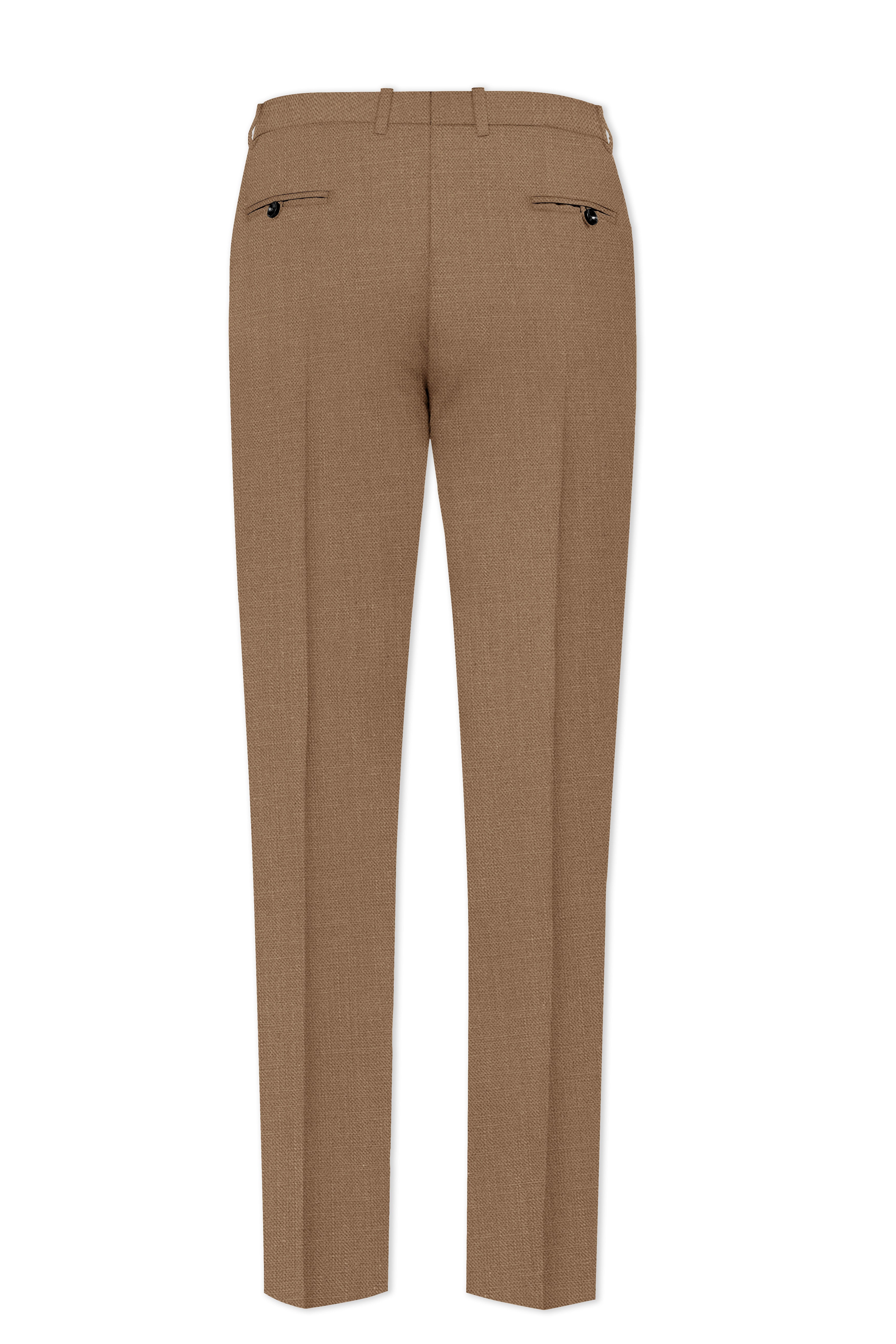 Cremont-Mocha Brown Luxurious Linen Stretchable Waistband Pant