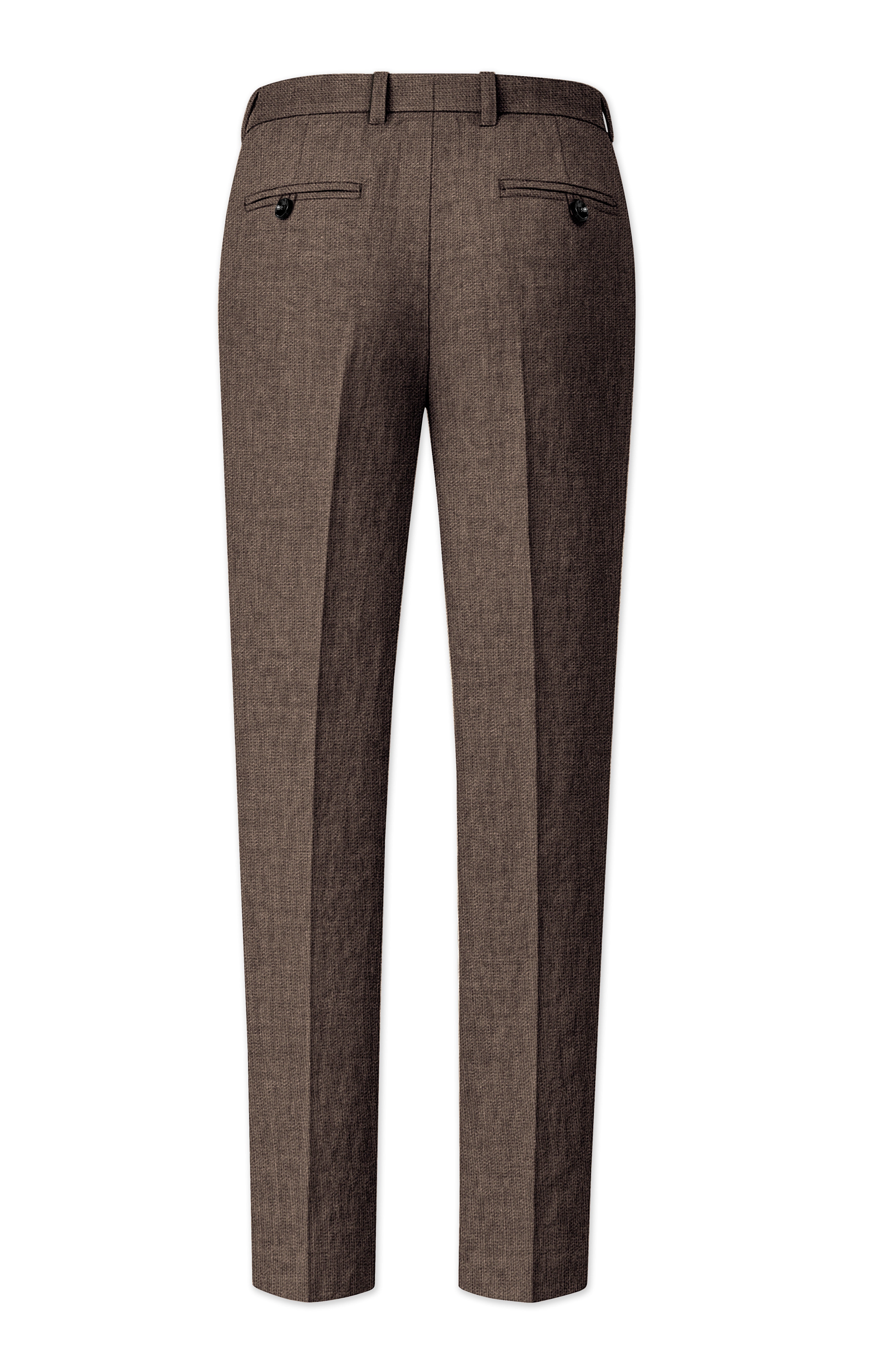 Velbrun-Kabul Brown Luxurious Linen Stretchable Waistband Pant
