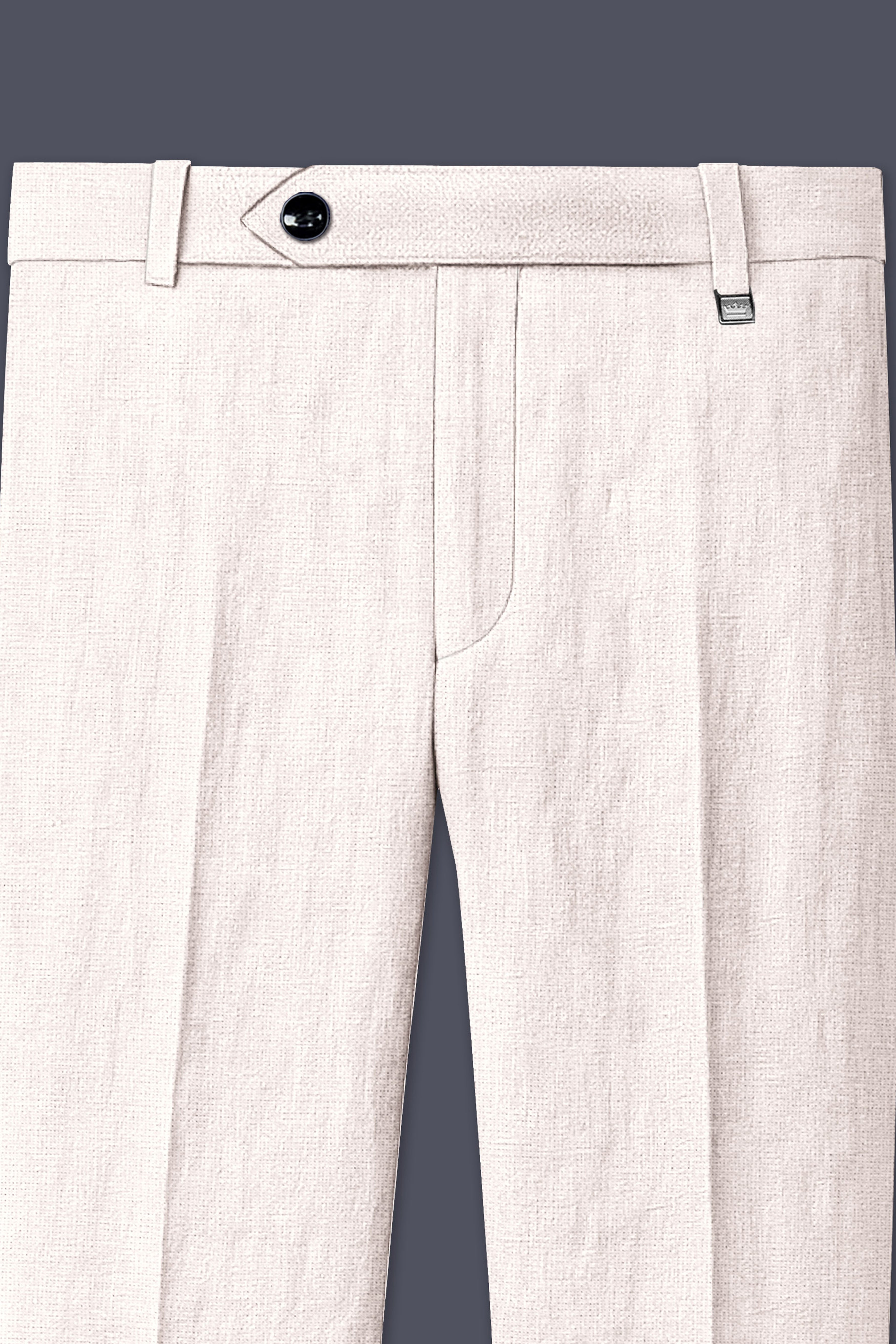 Velcrea-Vista Cream Luxurious Linen Stretchable Waistband Pant