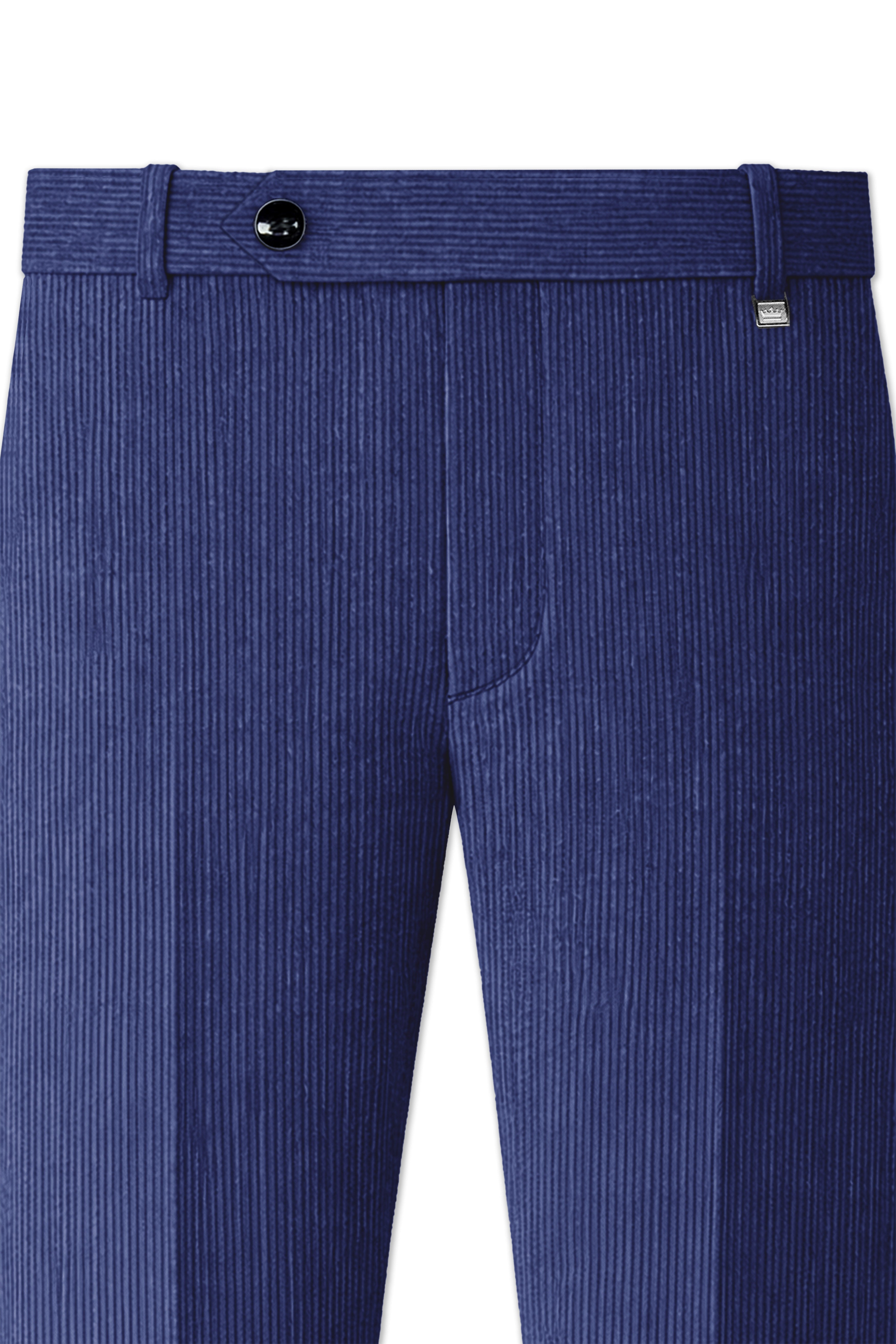 Slatzen-Slate Blue Corduroy Premium Stretchable Waistband Pant