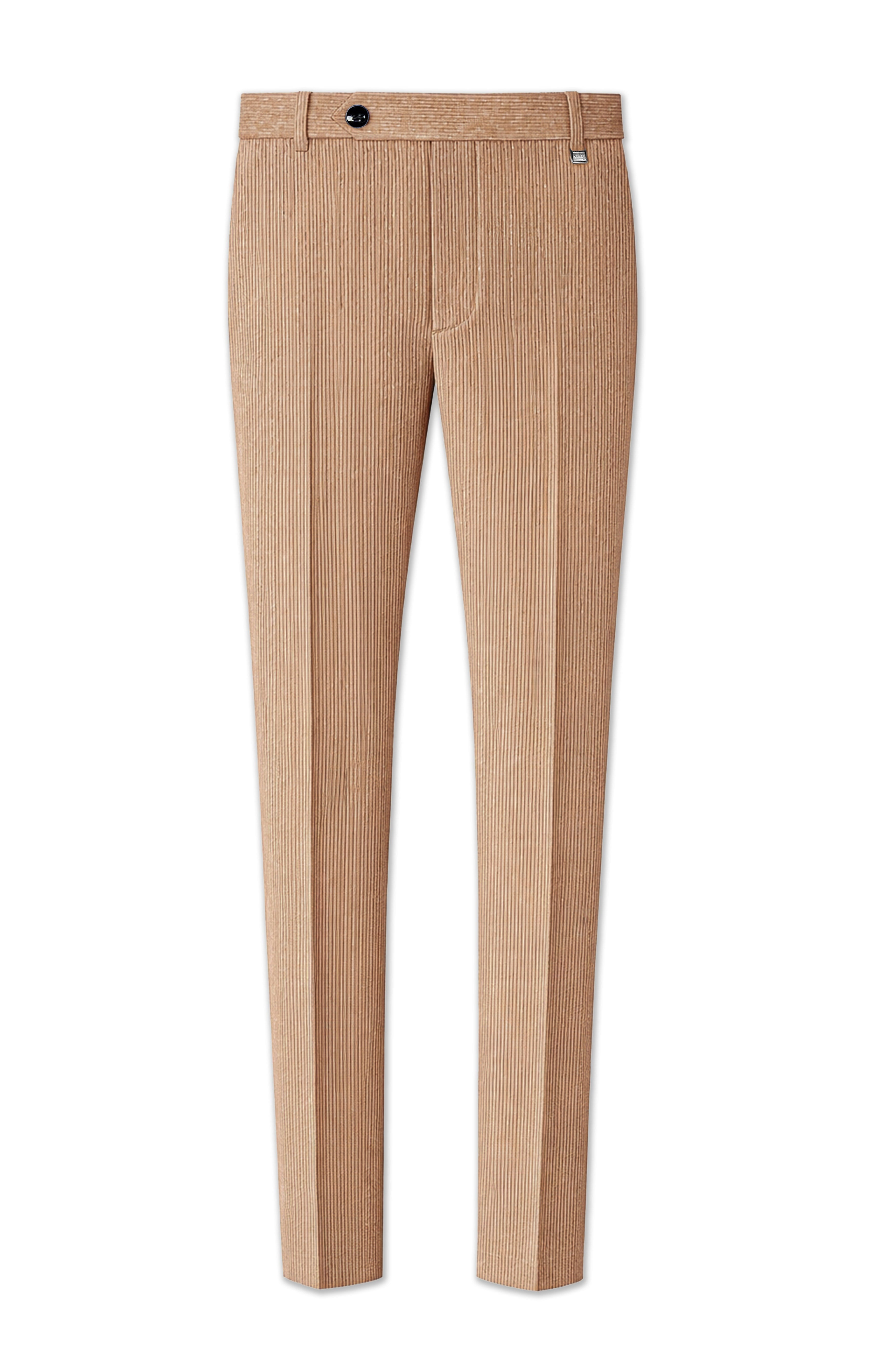 Cordenza-Muesli Brown Corduroy Premium Stretchable Waistband Pant