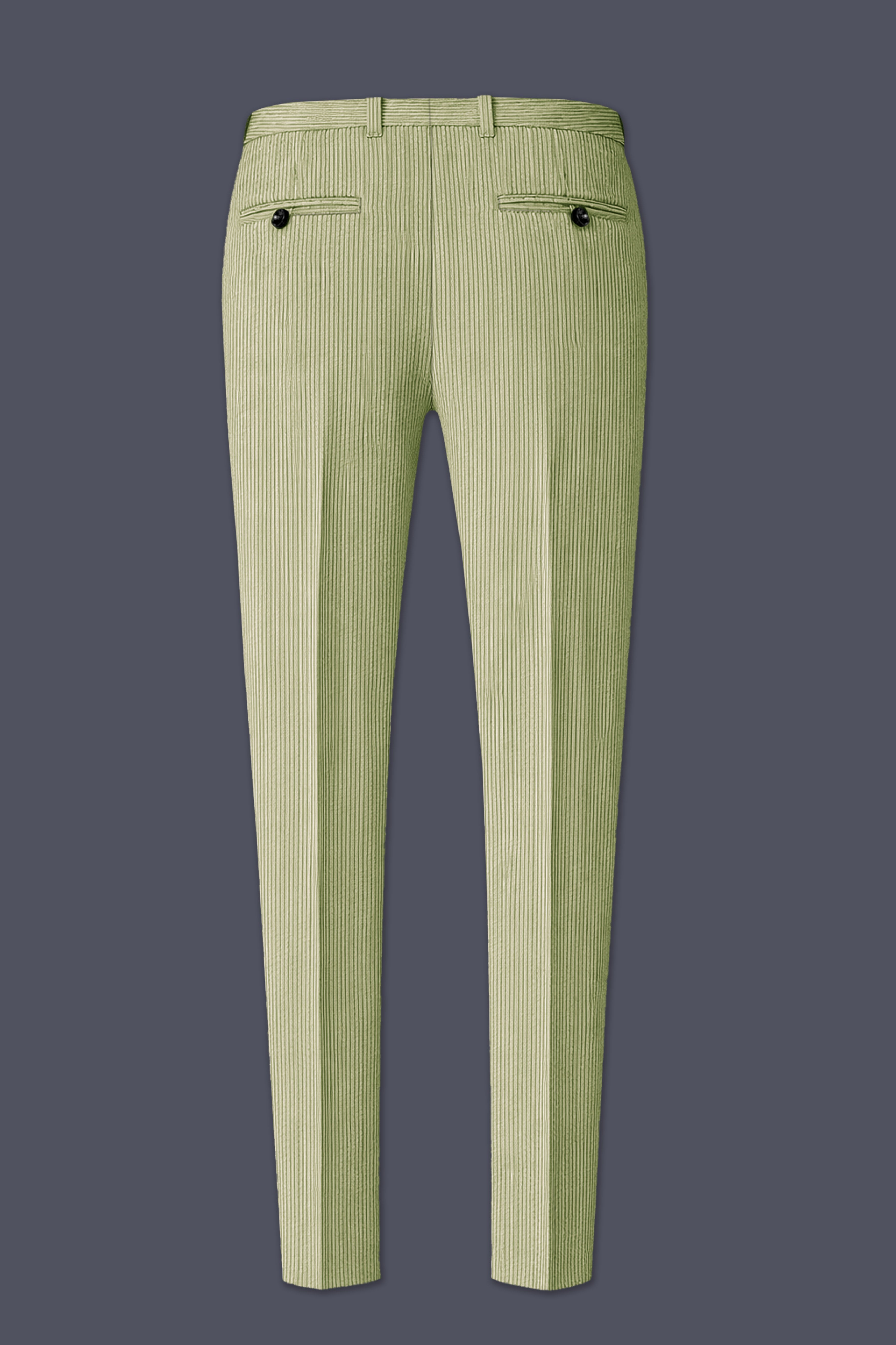 Aurethist-Thistle Green Corduroy Premium Stretchable Waistband Pant