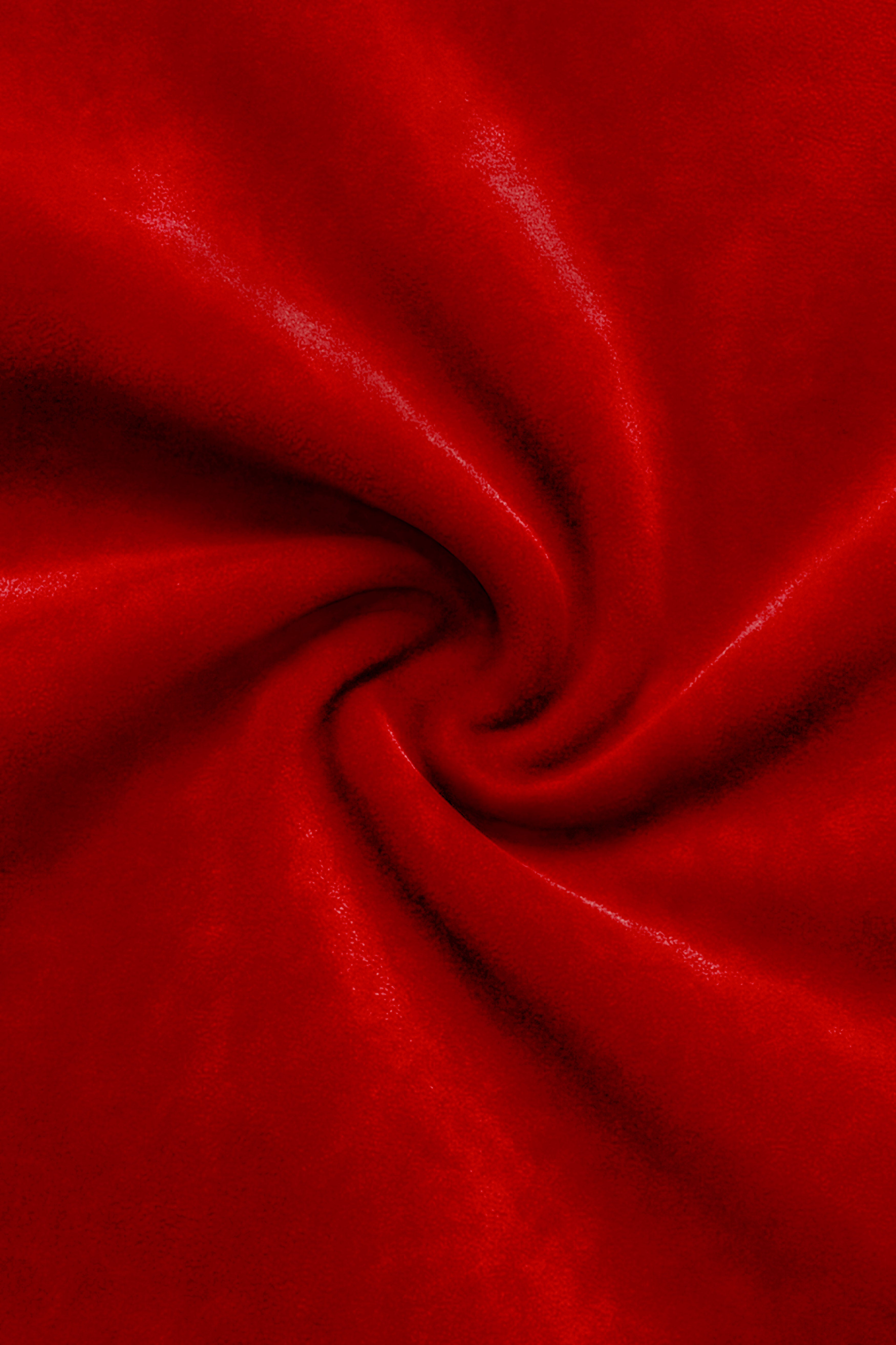 Imperio-Crimson Red Velvet Stretchable Waistband Pant