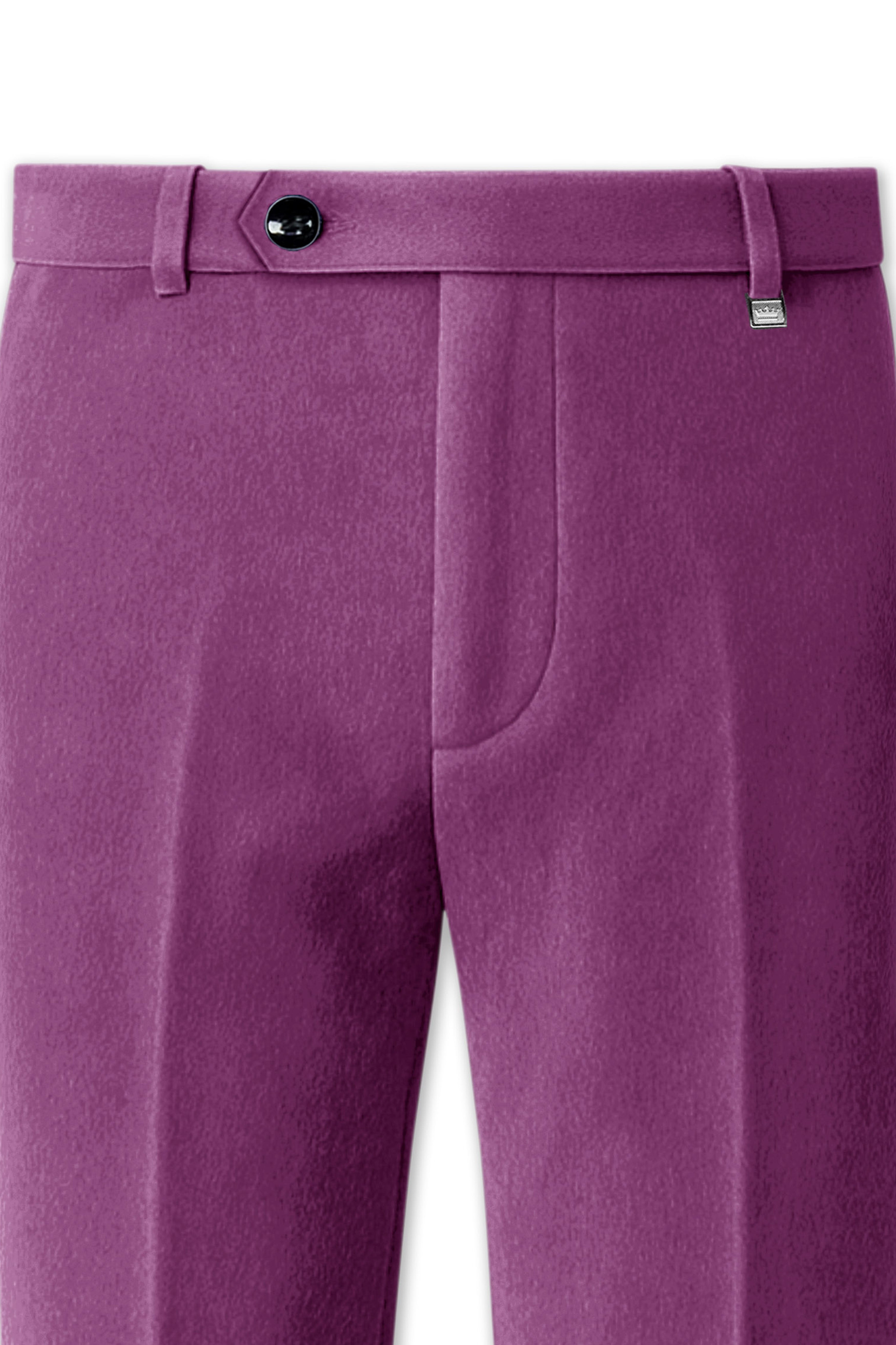 Imperial-Cannon Purple Velvet Stretchable Waistband Pant