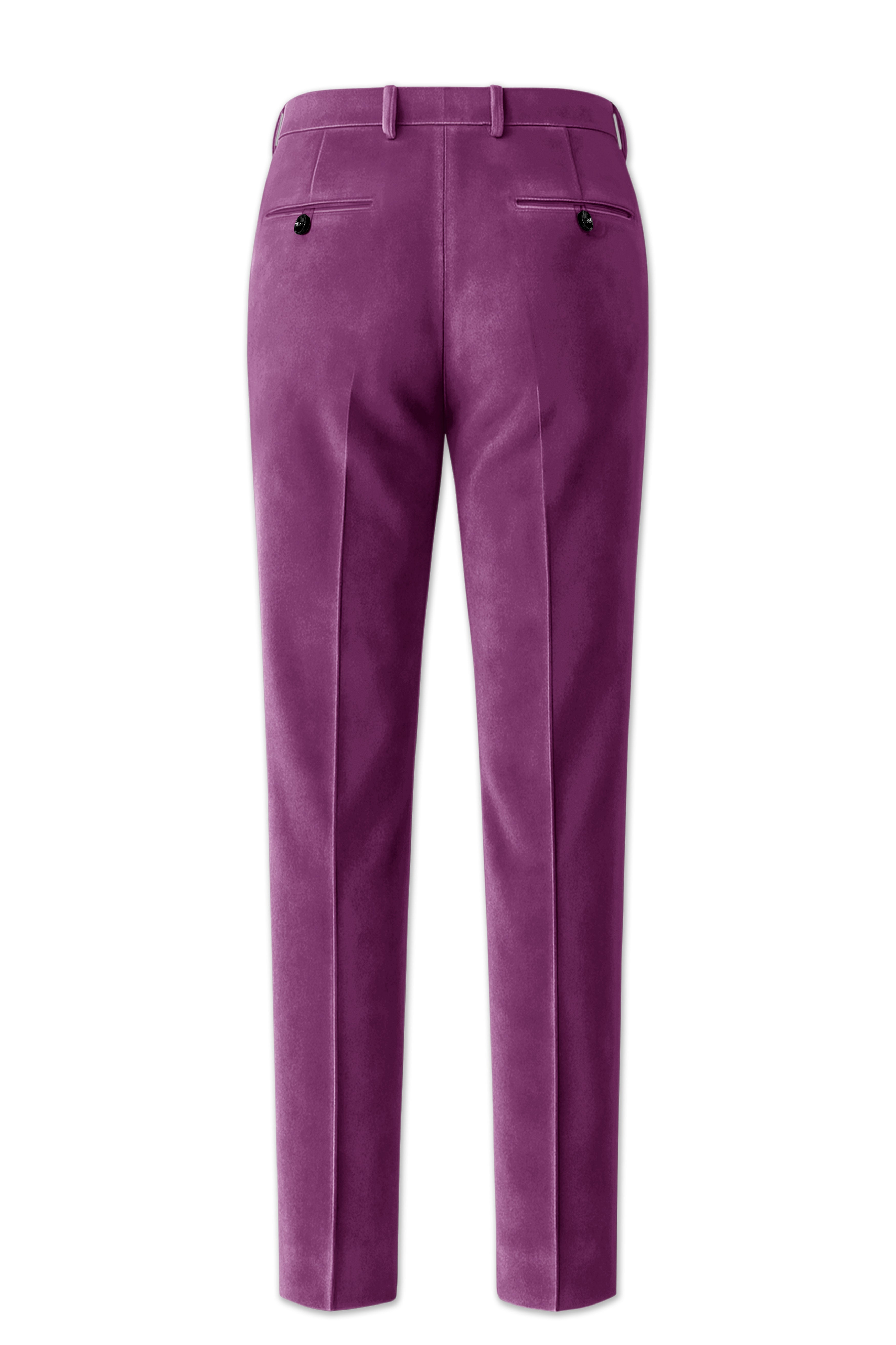 Imperial-Cannon Purple Velvet Stretchable Waistband Pant