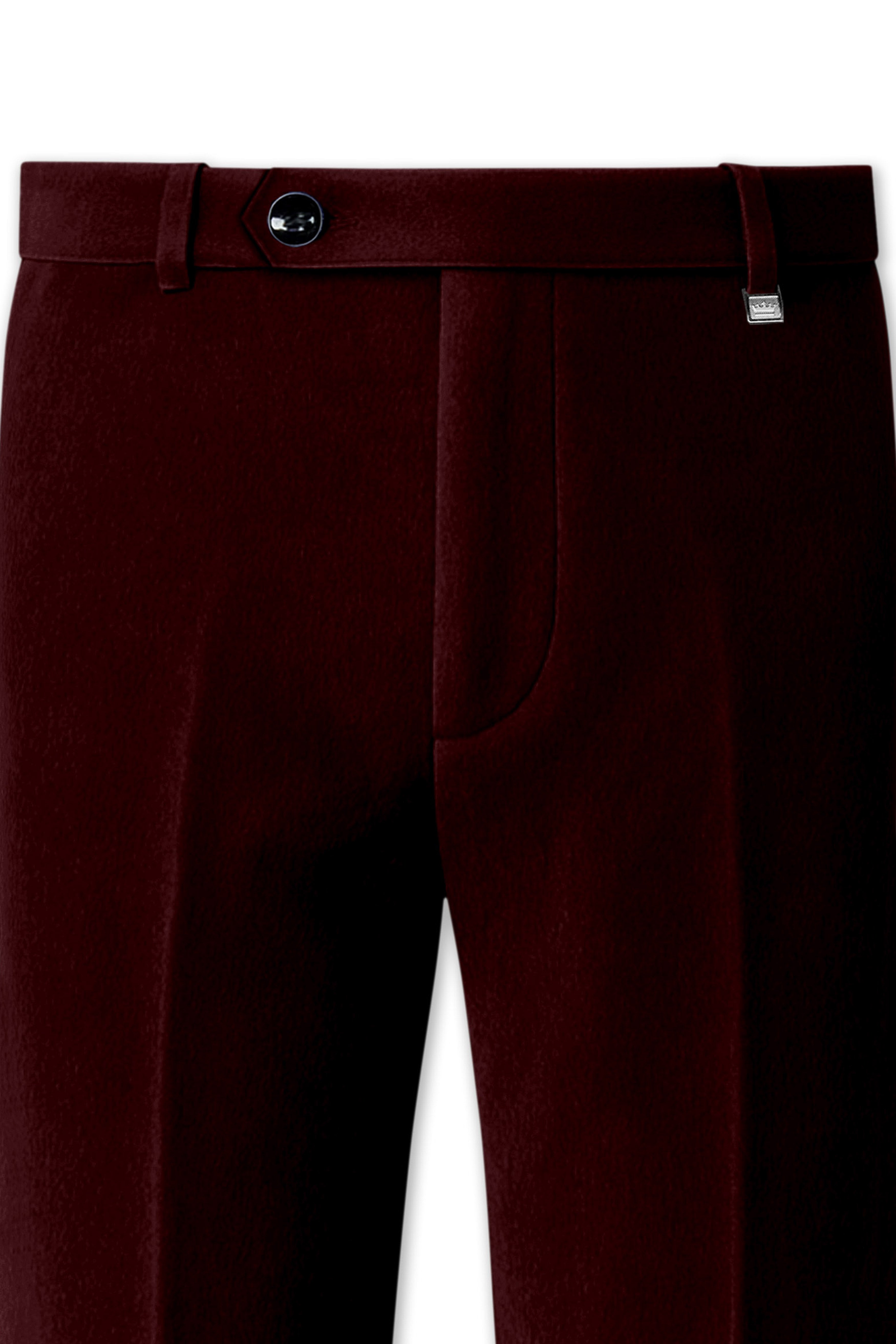 Heritage-Creole Maroon Velvet Stretchable Waistband Pant