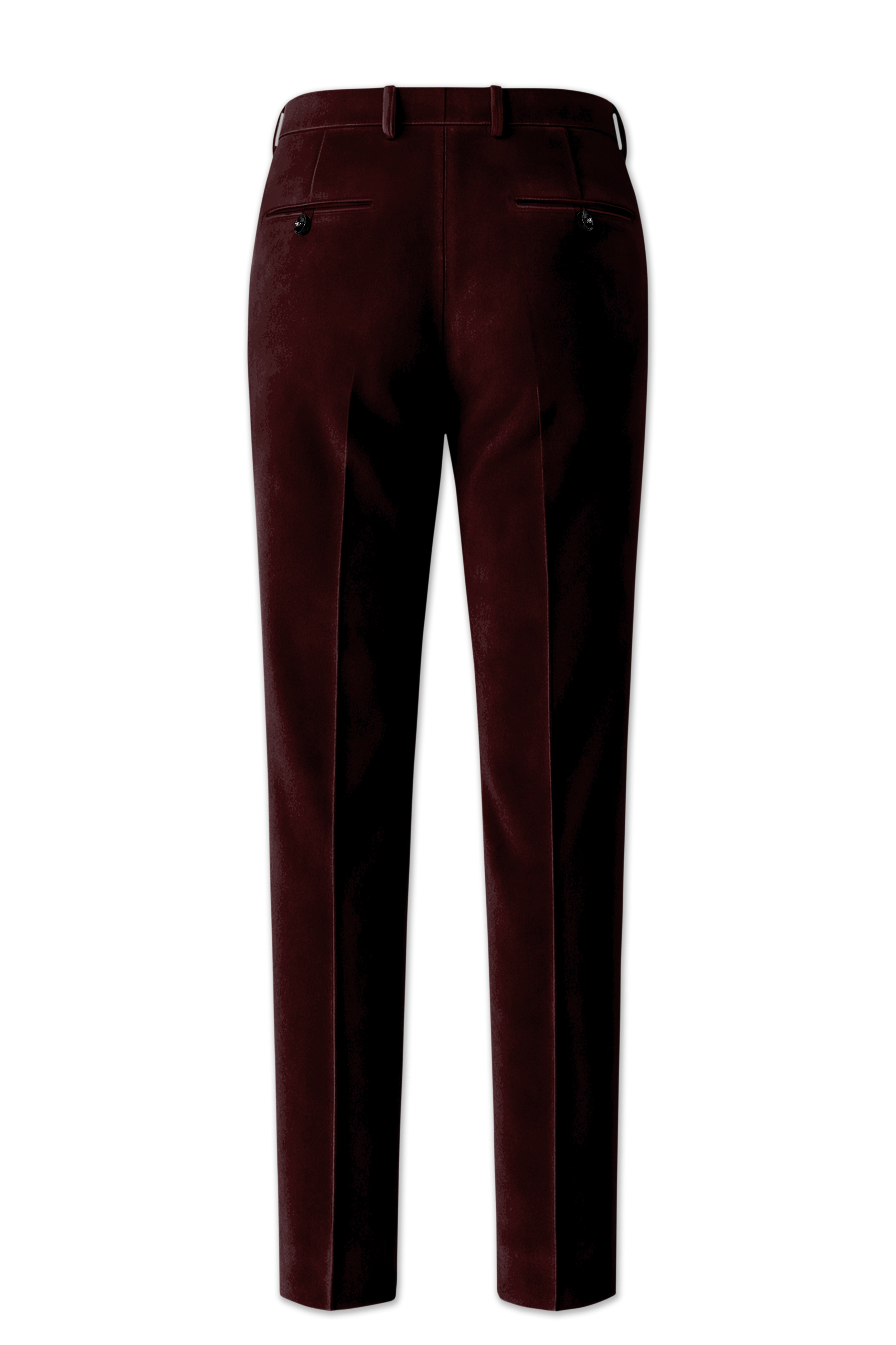 Heritage-Creole Maroon Velvet Stretchable Waistband Pant