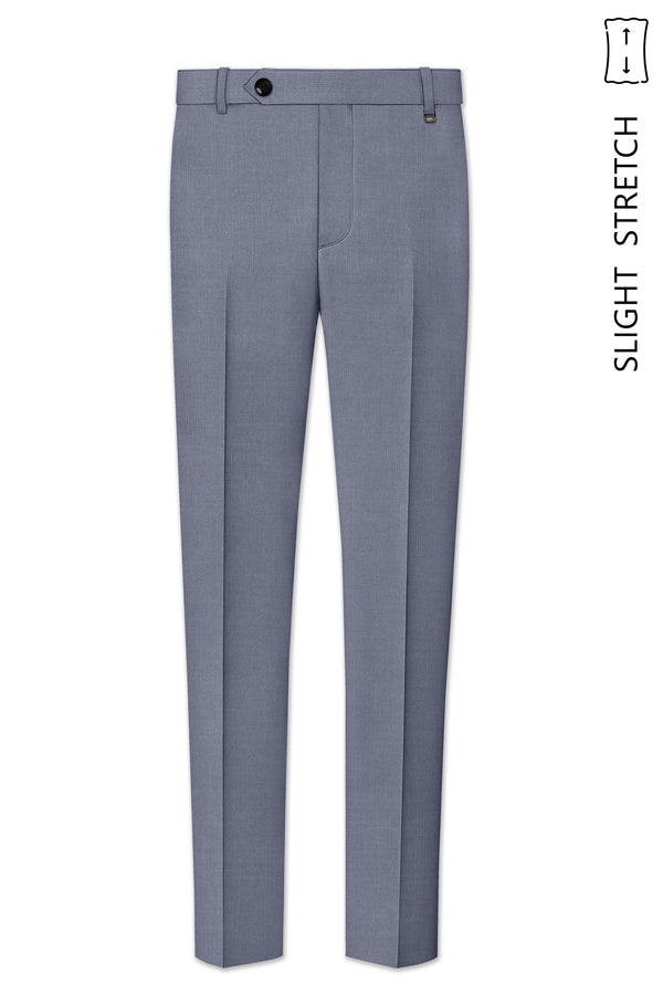 Grisoro-Storm Gray Wool Rich Slight Stretch Waistband Pant
